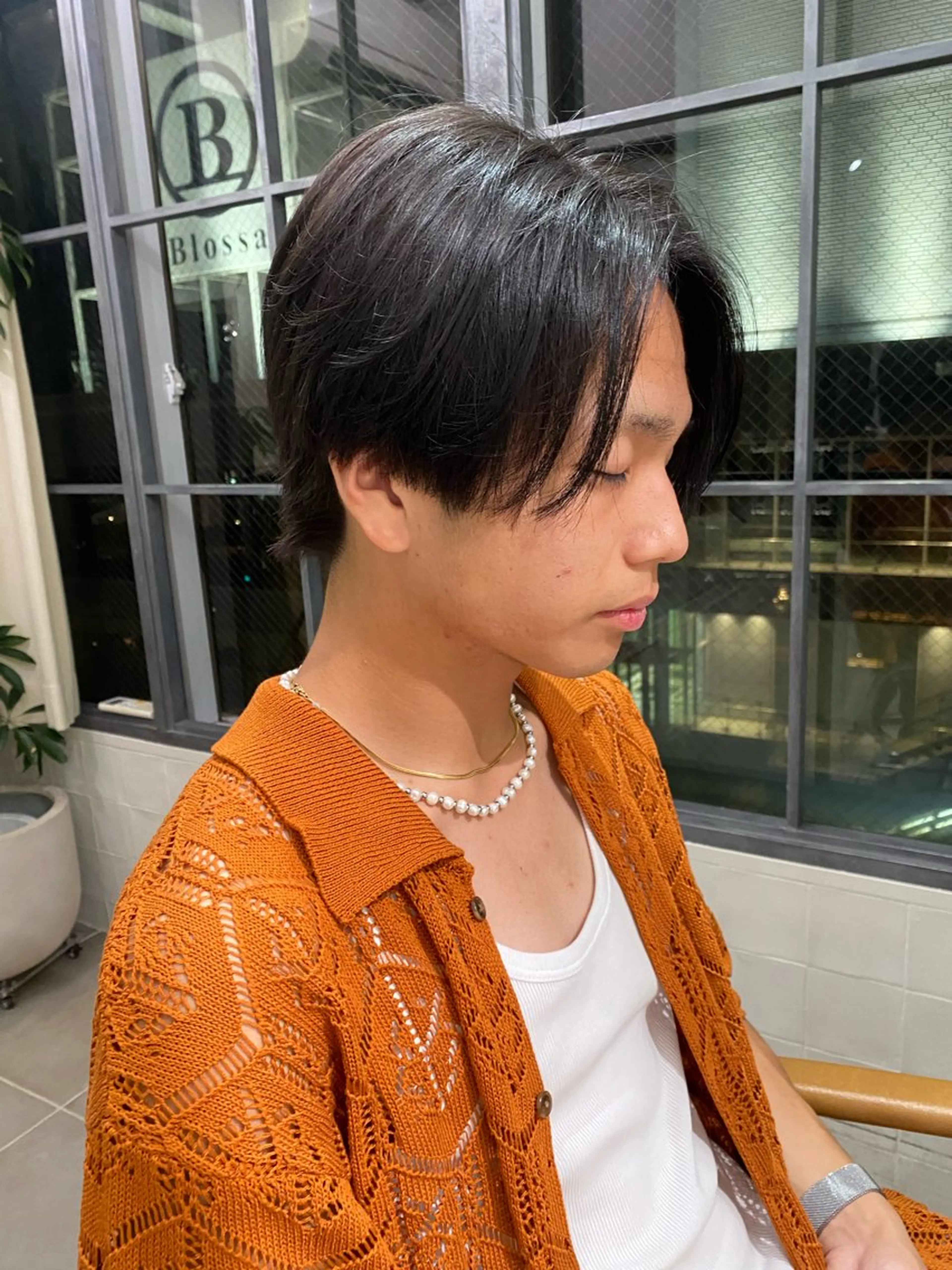 メンズ センターパート 田形清流のヘアスタイル