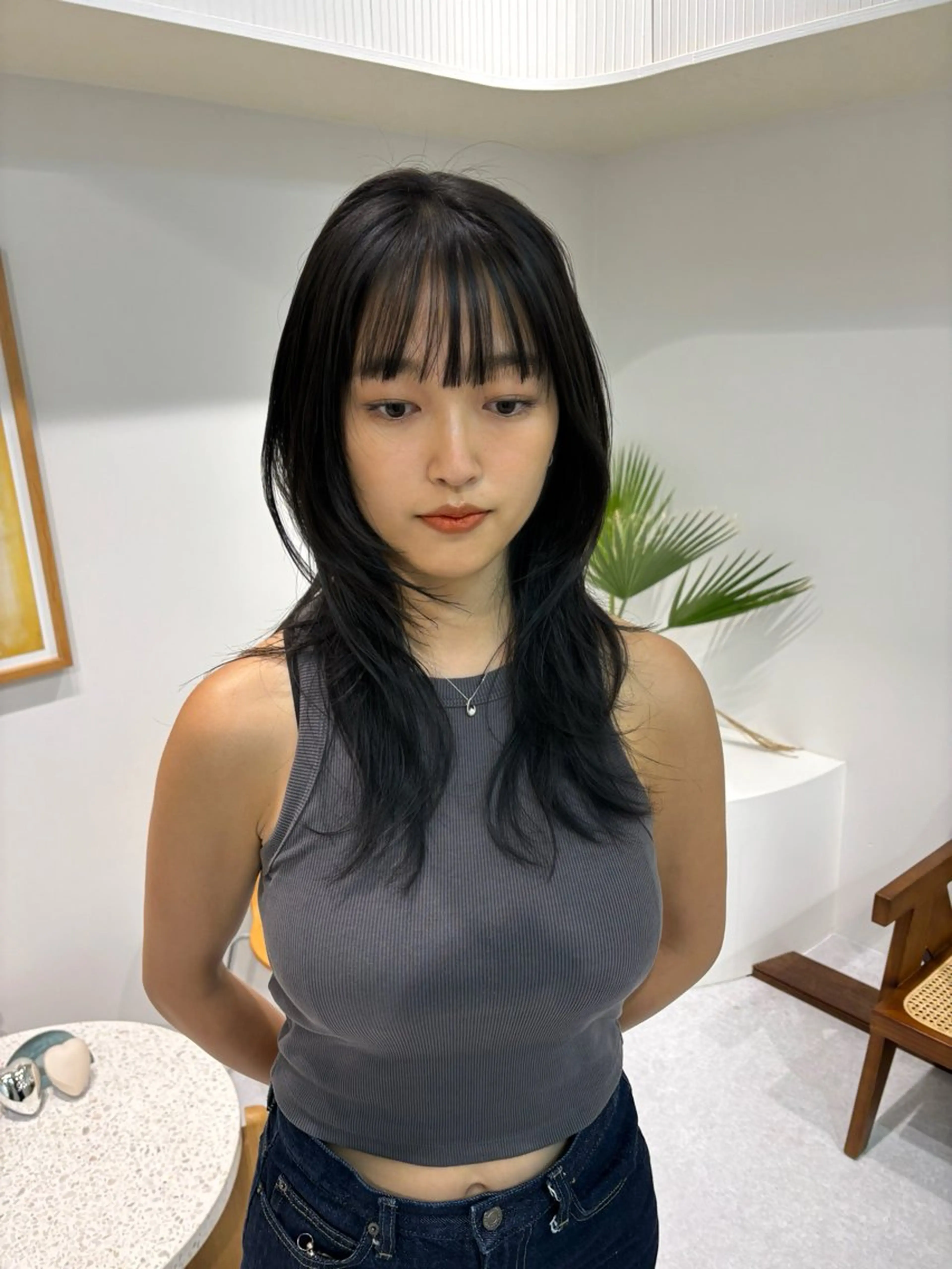 ロング カラー ハイレイヤー レイヤーカット カット ヘアカラー トリートメント レイヤーカット🎀 kanaのヘアスタイル