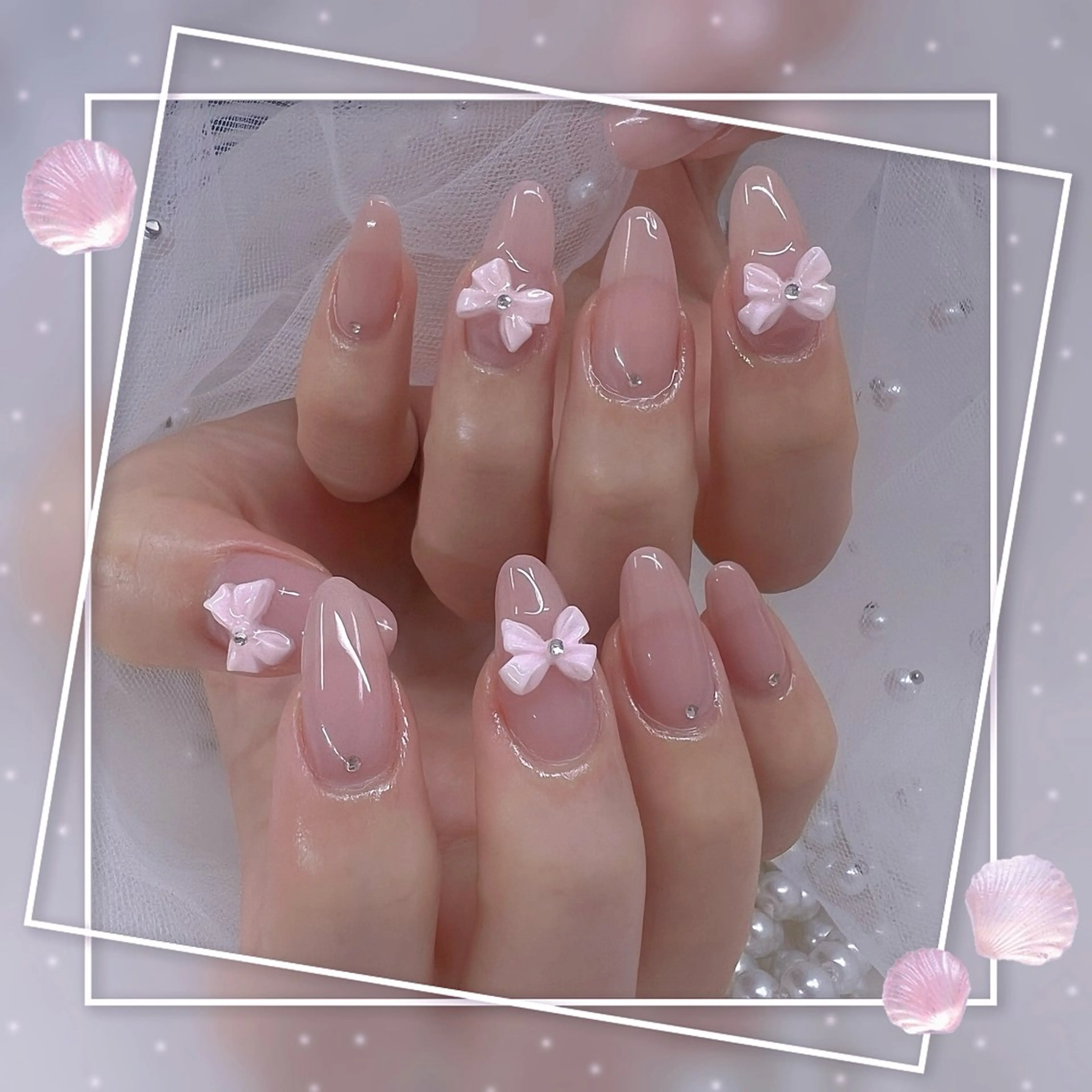 ネイル チークネイル ガーリー グラデーション マグネットネイル ピンク ハンドネイル Chill Nailsalonのネイルデザイン