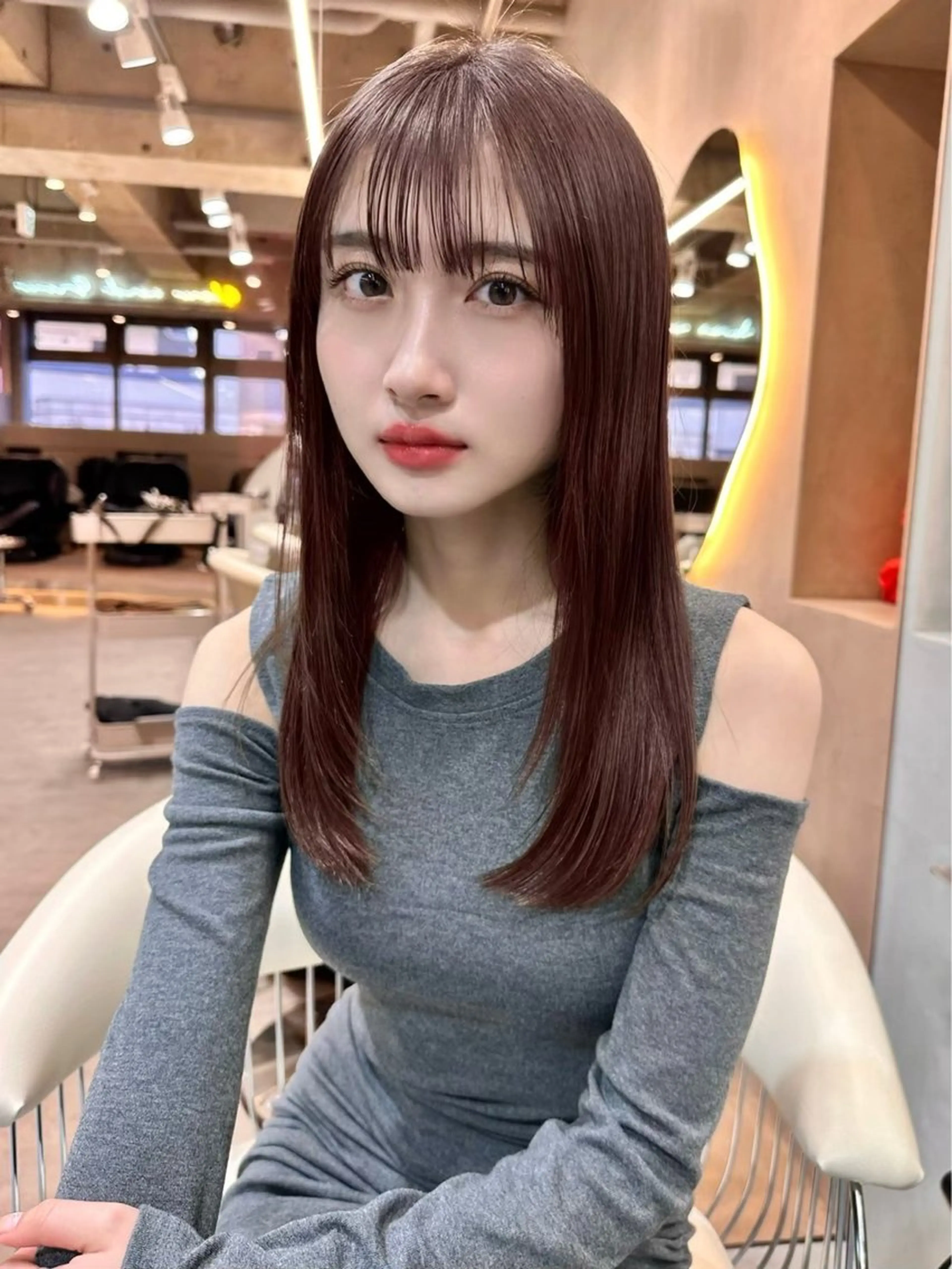 ミディアム ボブ 顔周りカット 韓国風ヘア レイヤーカット ショート特化/ 似合わせカット/高津のヘアスタイル