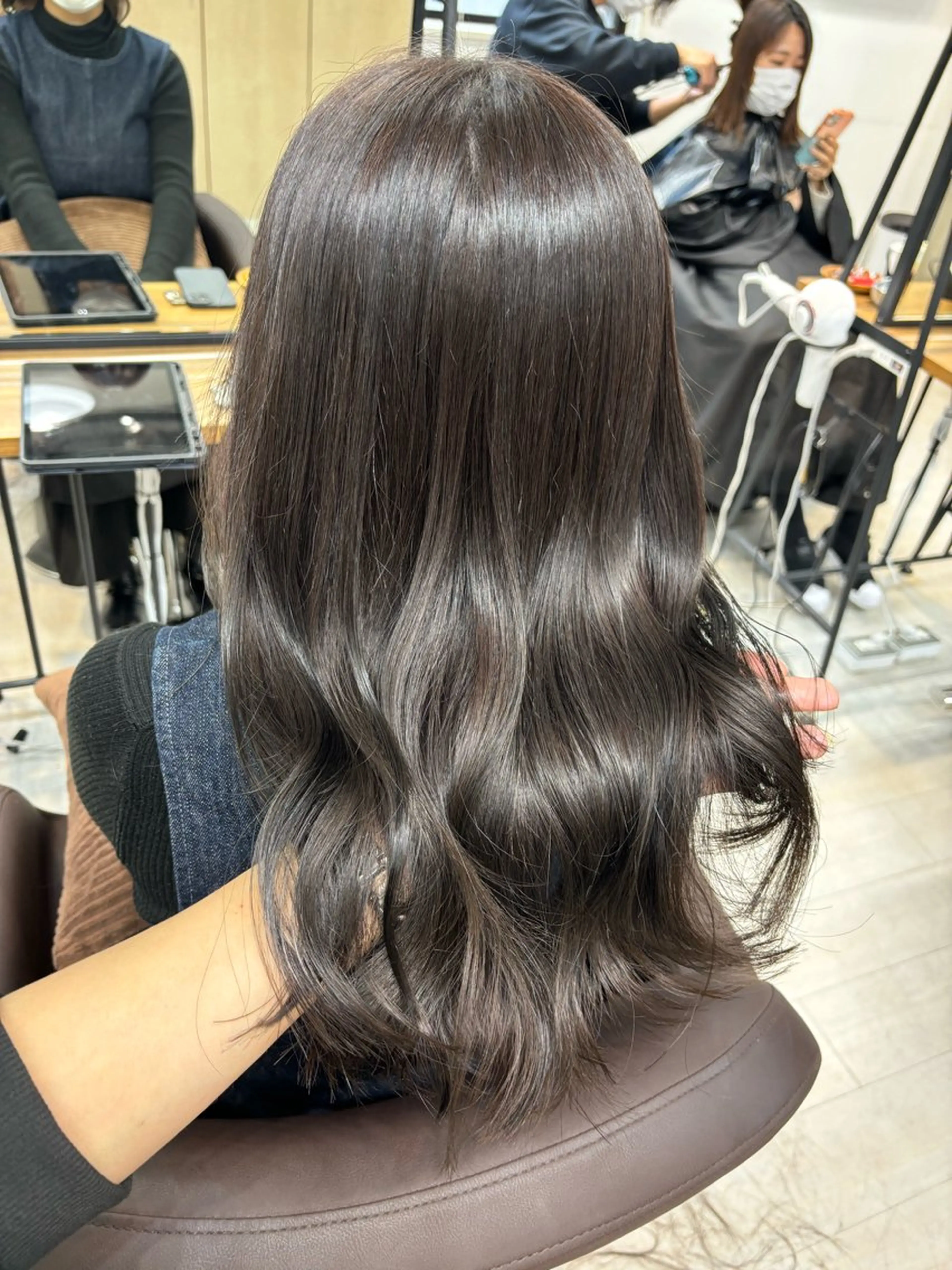 ロング カット ヘアカラー トリートメント ヘッドスパ ヘアセット 🌿透明感カラー‪ 縮毛矯正✨かずきのヘアスタイル