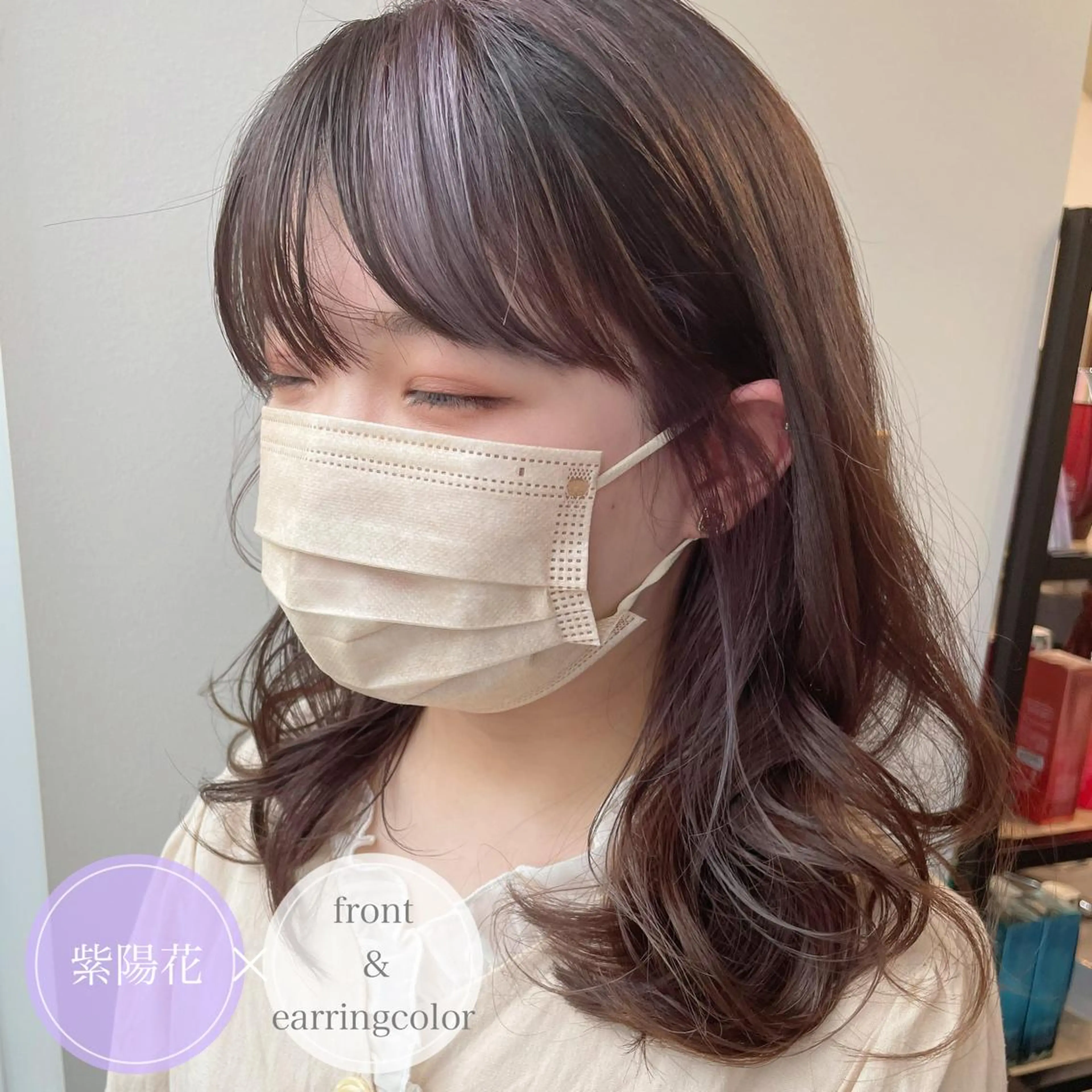ミディアム カラー ショートボブ ブリーチ 透明感カラー デザインカラー ダブルカラー カット ヘアカラー ショート・ボブ💫 シブヤトモヒロのヘアスタイル