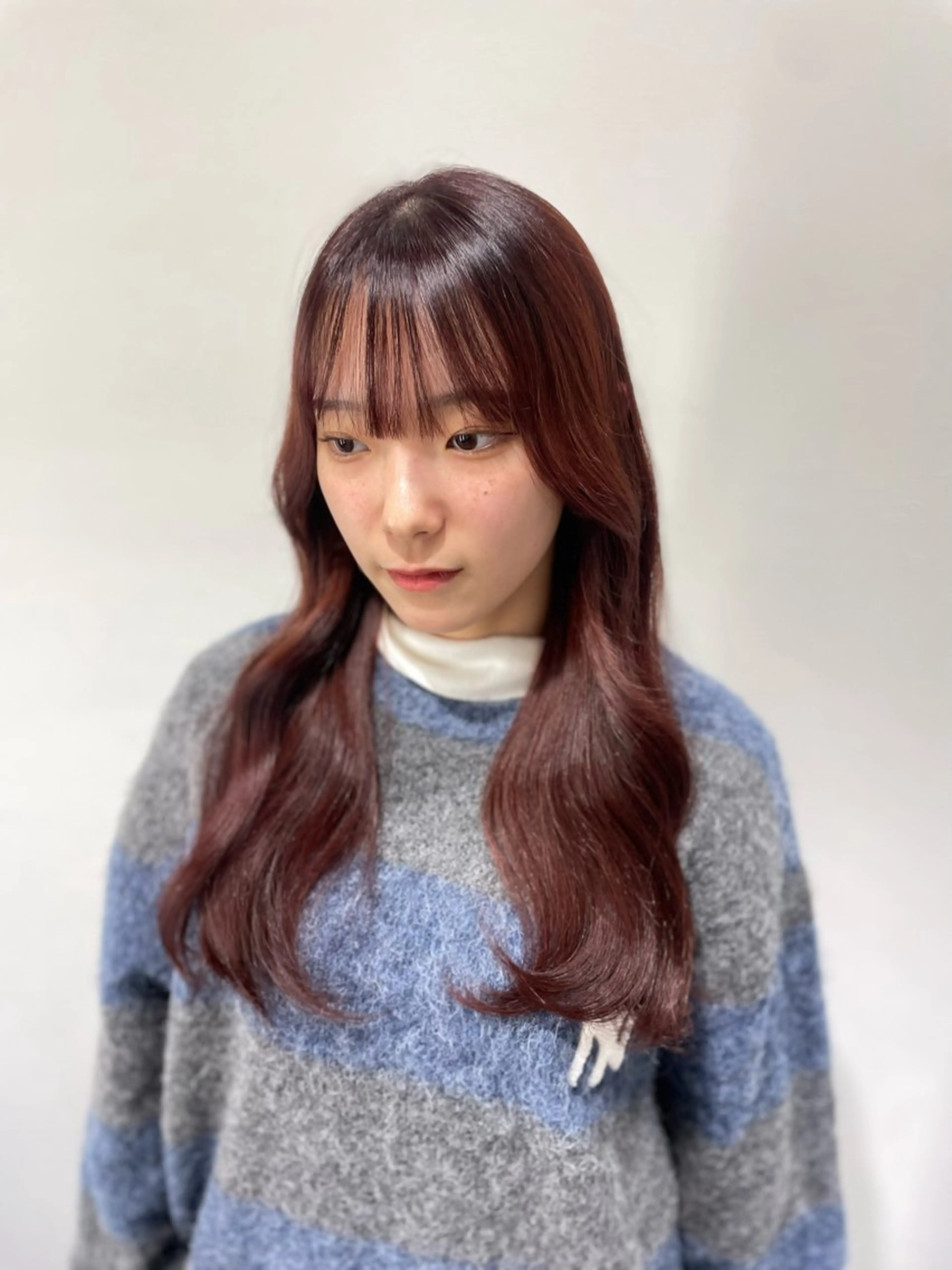 ロング カラー 似合わせ前髪/ 小顔カット🎀そうのヘアスタイル