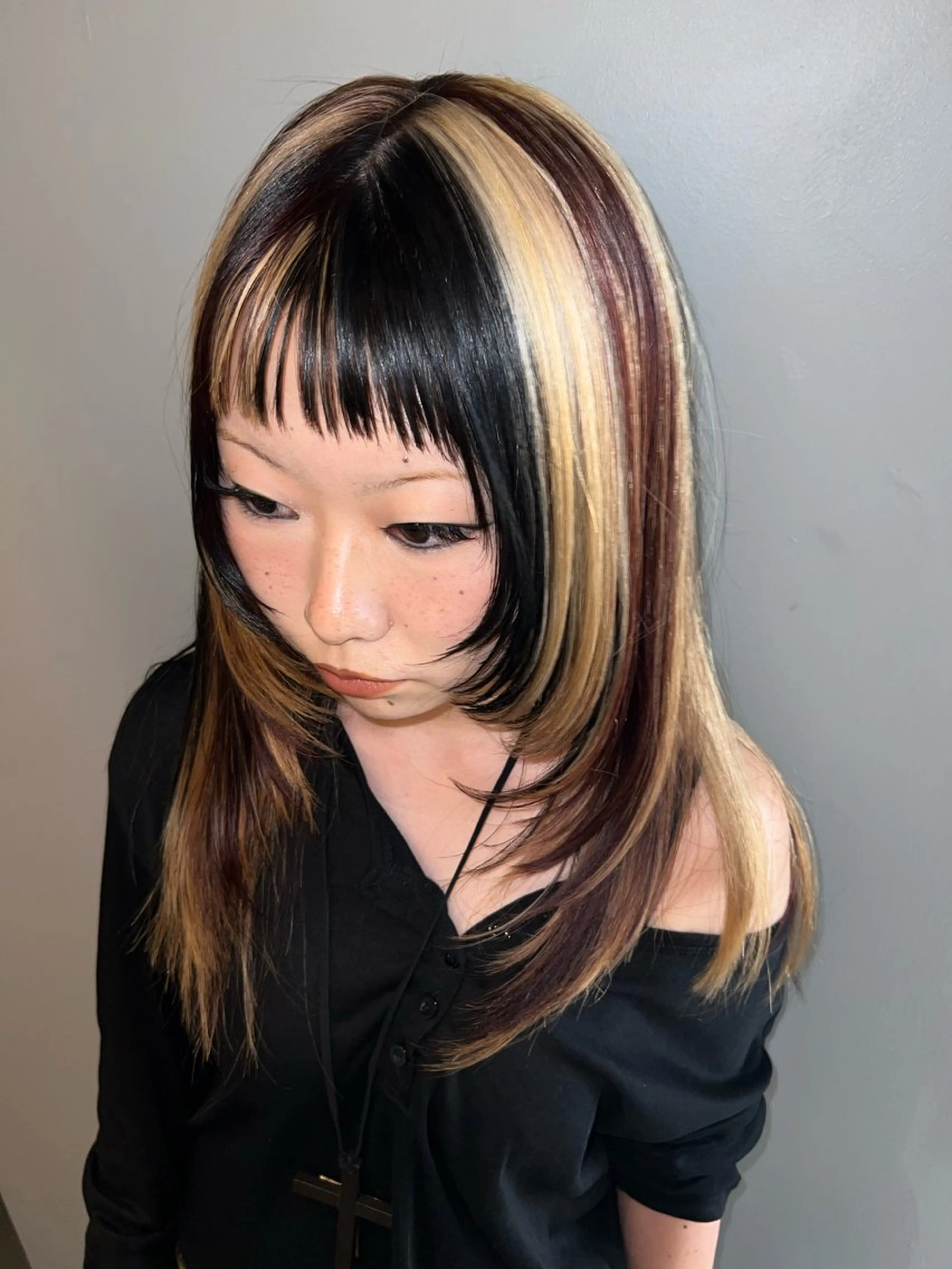 ロング カラー カット ヘアカラー haco＋所属・圧倒的デザイン力 店長🎨RENAのヘアスタイル