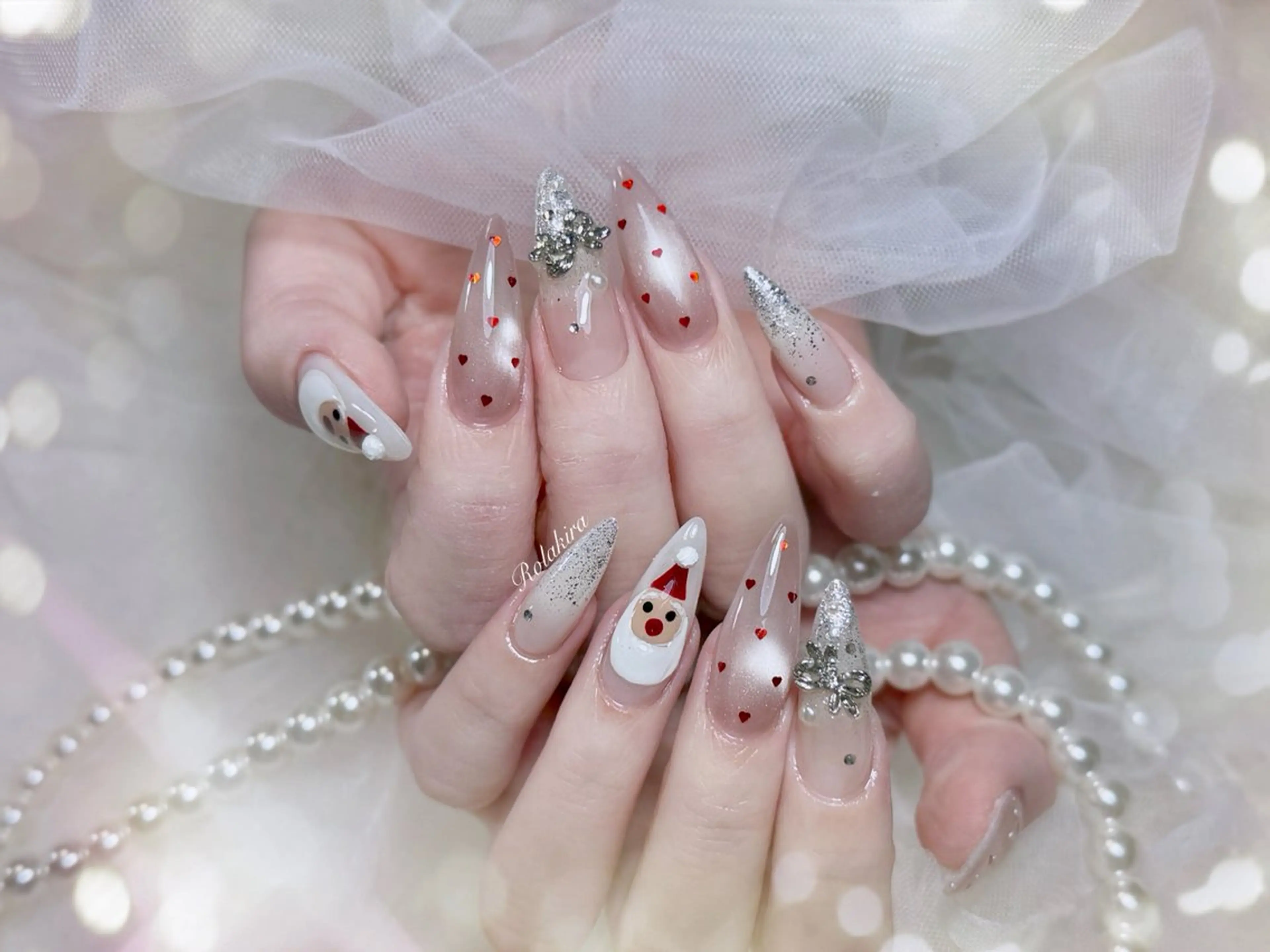 ネイル チークネイル 長さ出し フレンチネイル ジェルネイル 韓国ネイル ハンドネイル Rola kira nail salon所属・Rola kira 麗のネイルデザイン