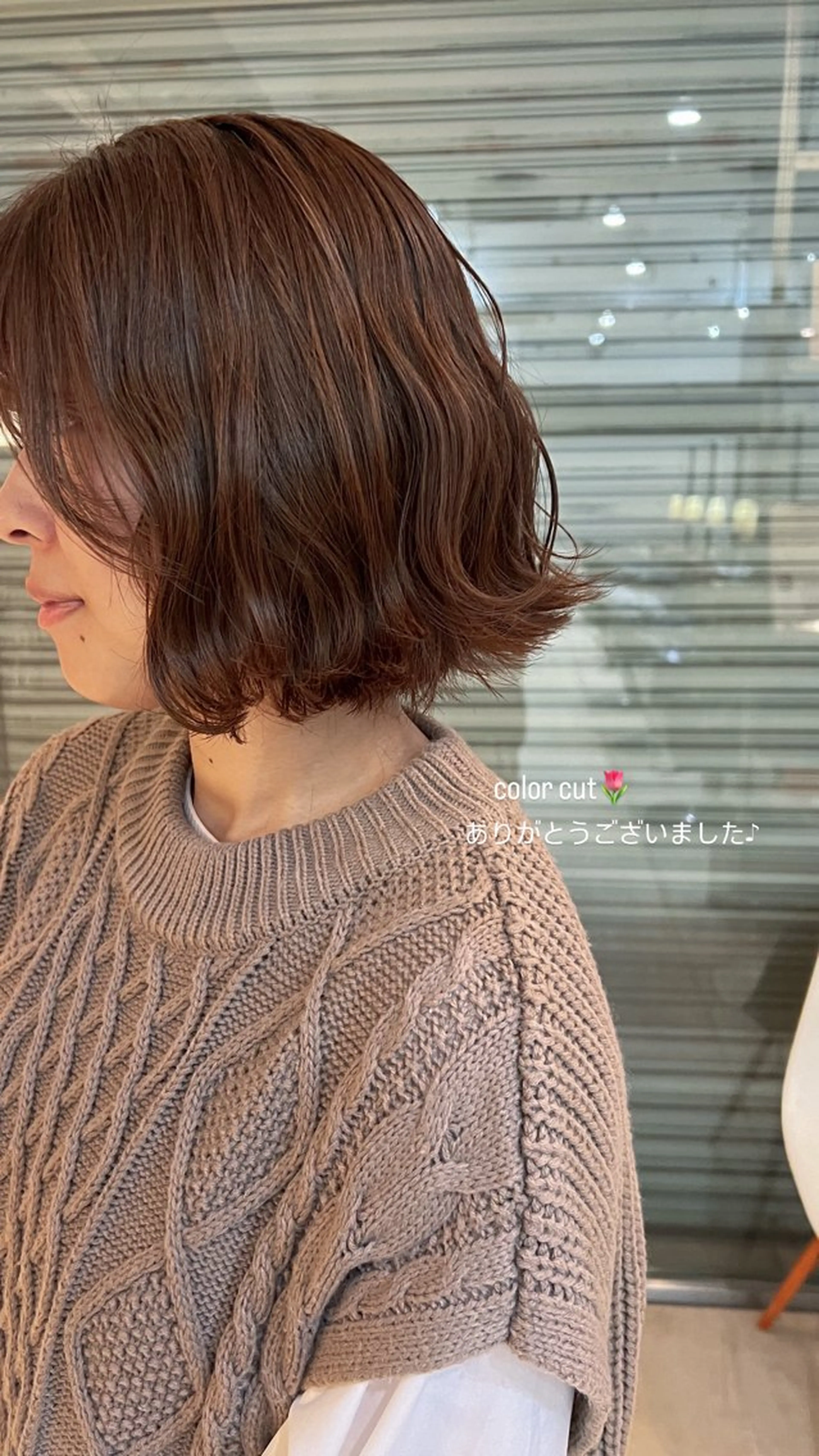 ミディアム カラー ベージュカラー ブリーチ ブラウンカラー ブラウンベージュ ブリーチなしカラー リリカ🐈‍⬛ブリー チカラー/上永谷のヘアスタイル