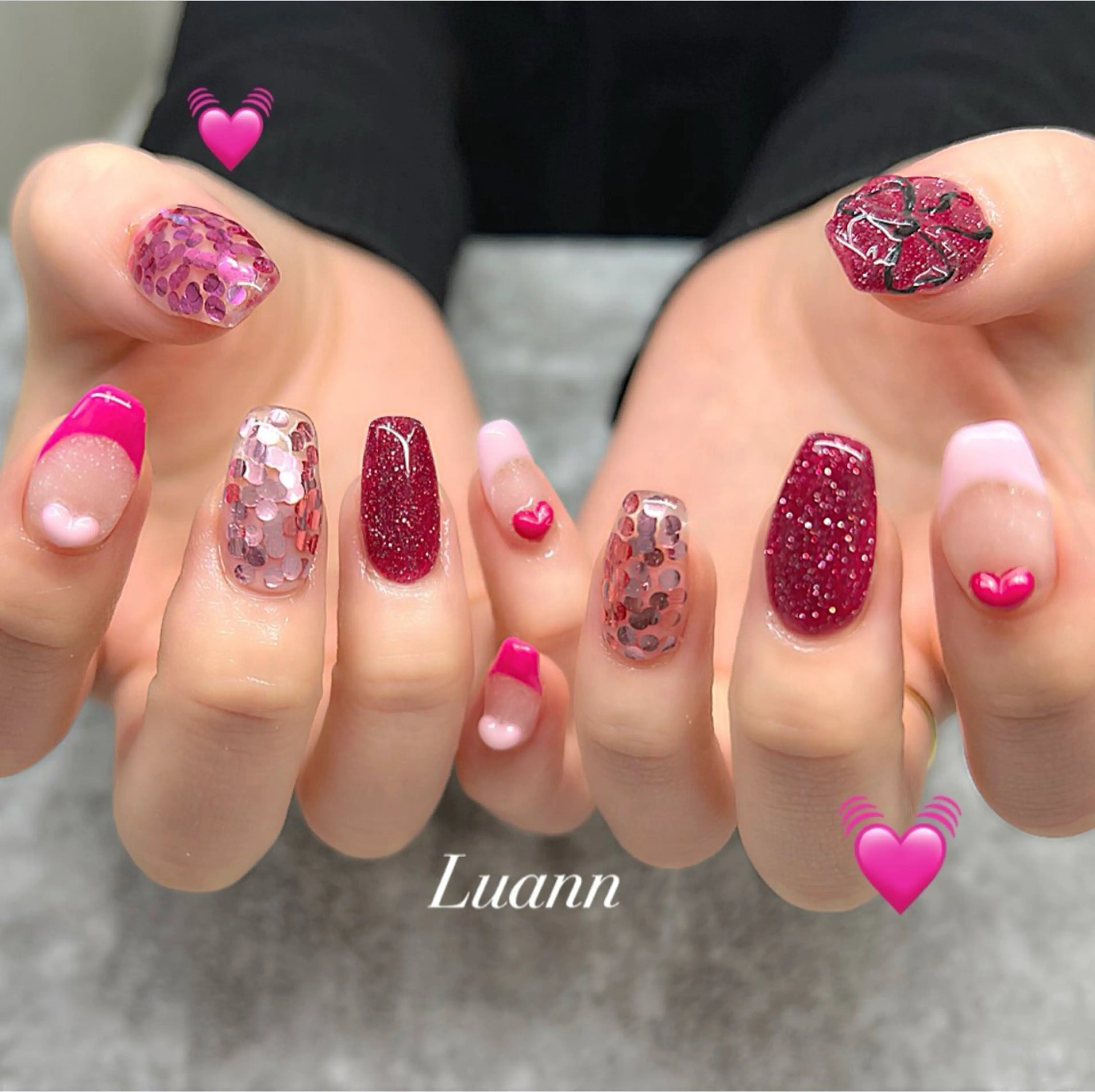 ネイル アートネイル ぷっくりネイル リボン ハンドネイル Luann nail所属・Luann nail Sakiのその他イメージ