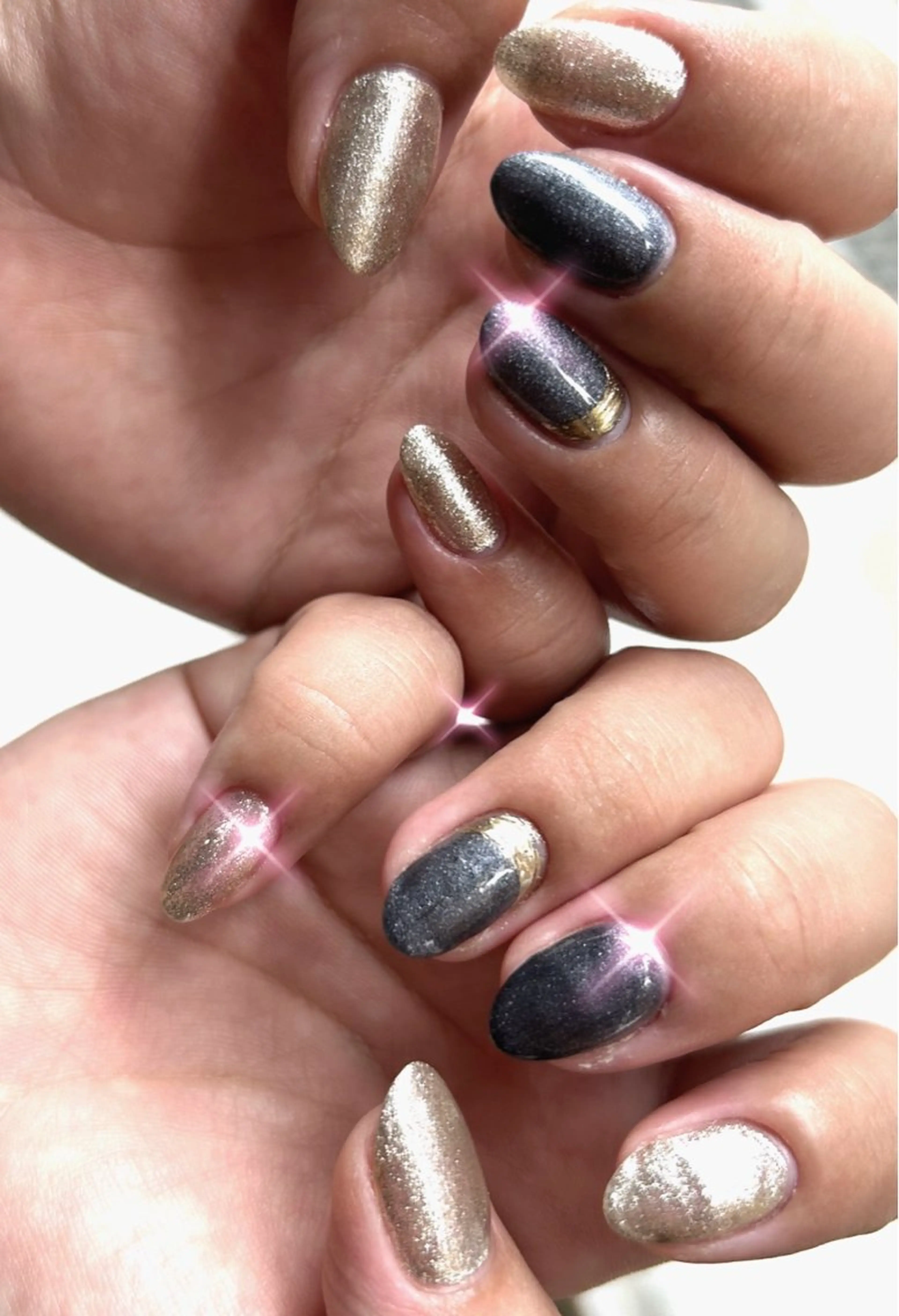 ミディアム ハンドネイル ハンドケア newi nail 京橋ayumiのネイルデザイン