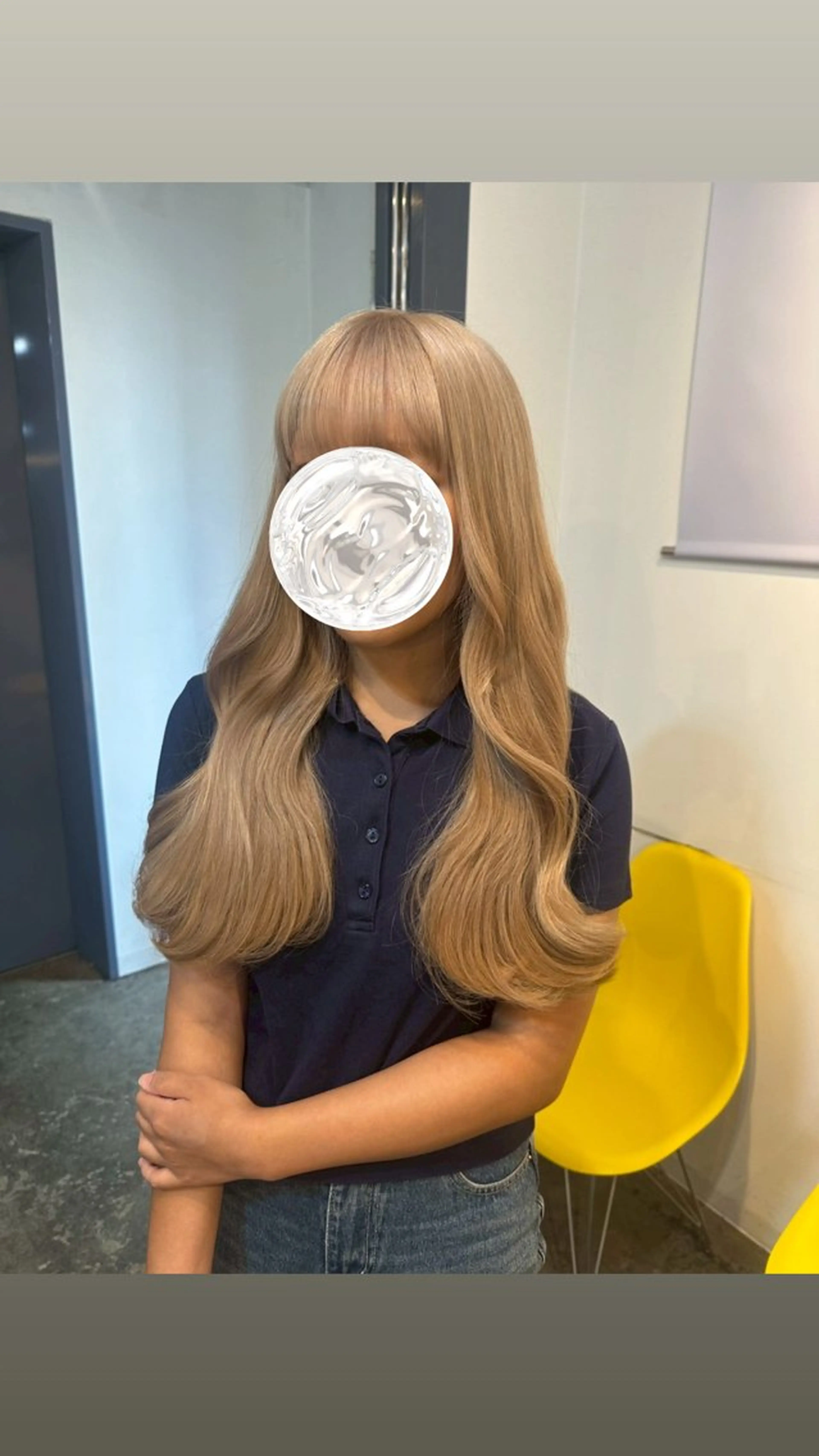 ロング カラー ブリーチ/ハイトーン ピンク/ベージュ🎟のヘアスタイル