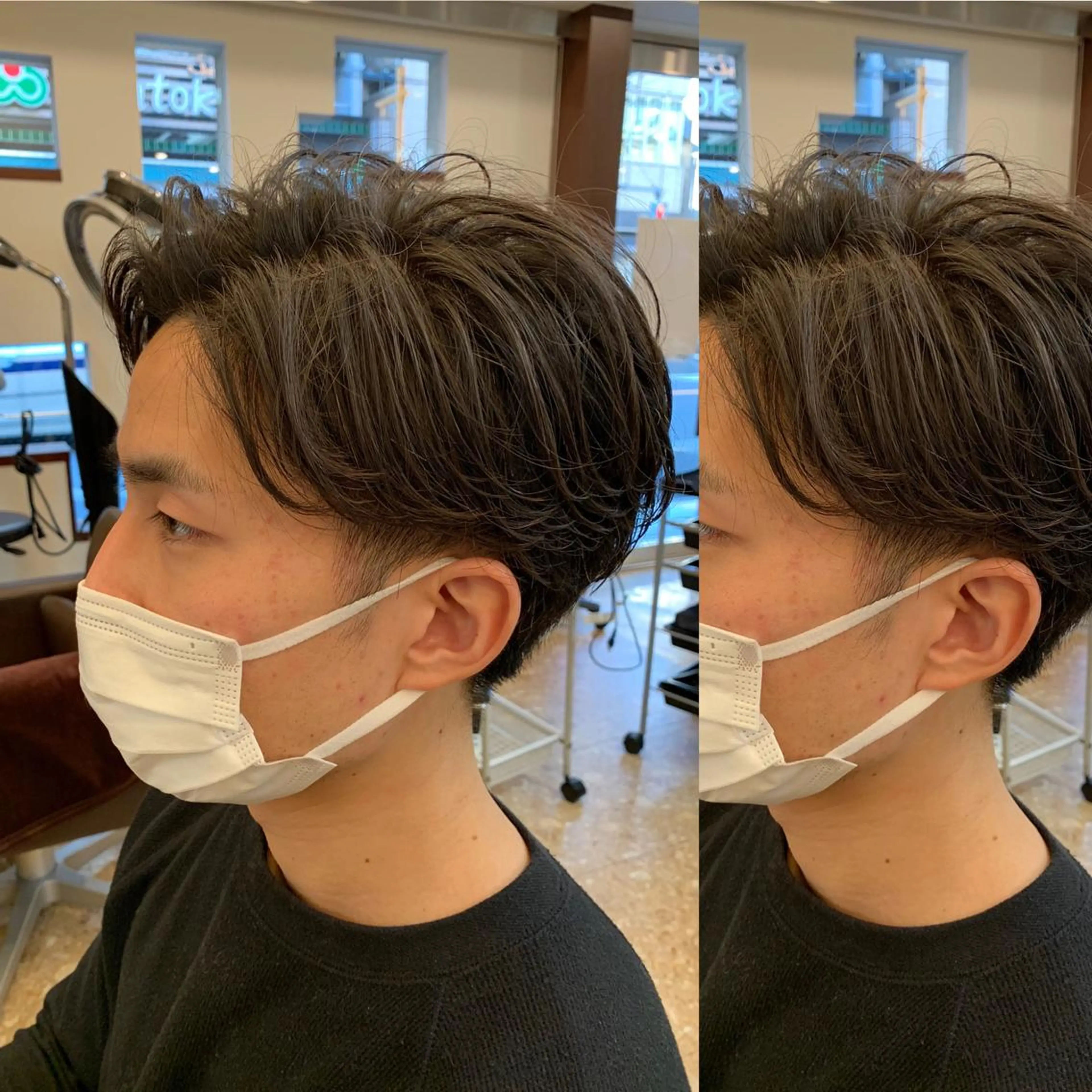 ショート パーマ メンズ カット パーマ トリートメント 三ツ井凌 【ヘアケアサロン】のヘアスタイル