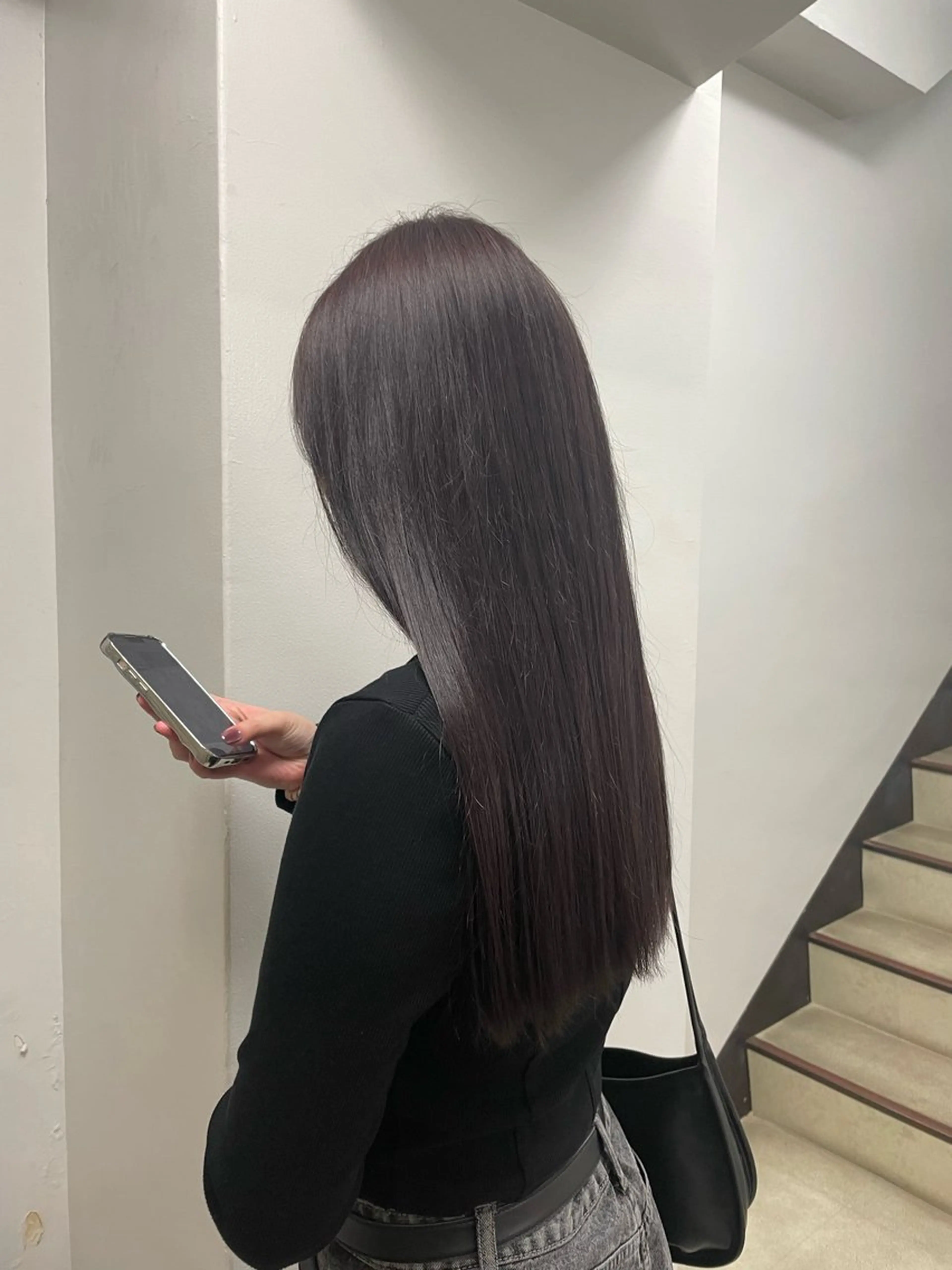 ロング ヘアカラー トリートメント ヘアセット 🤍ベージュ/透明感 韓国ヘア/まりん🤍のヘアスタイル