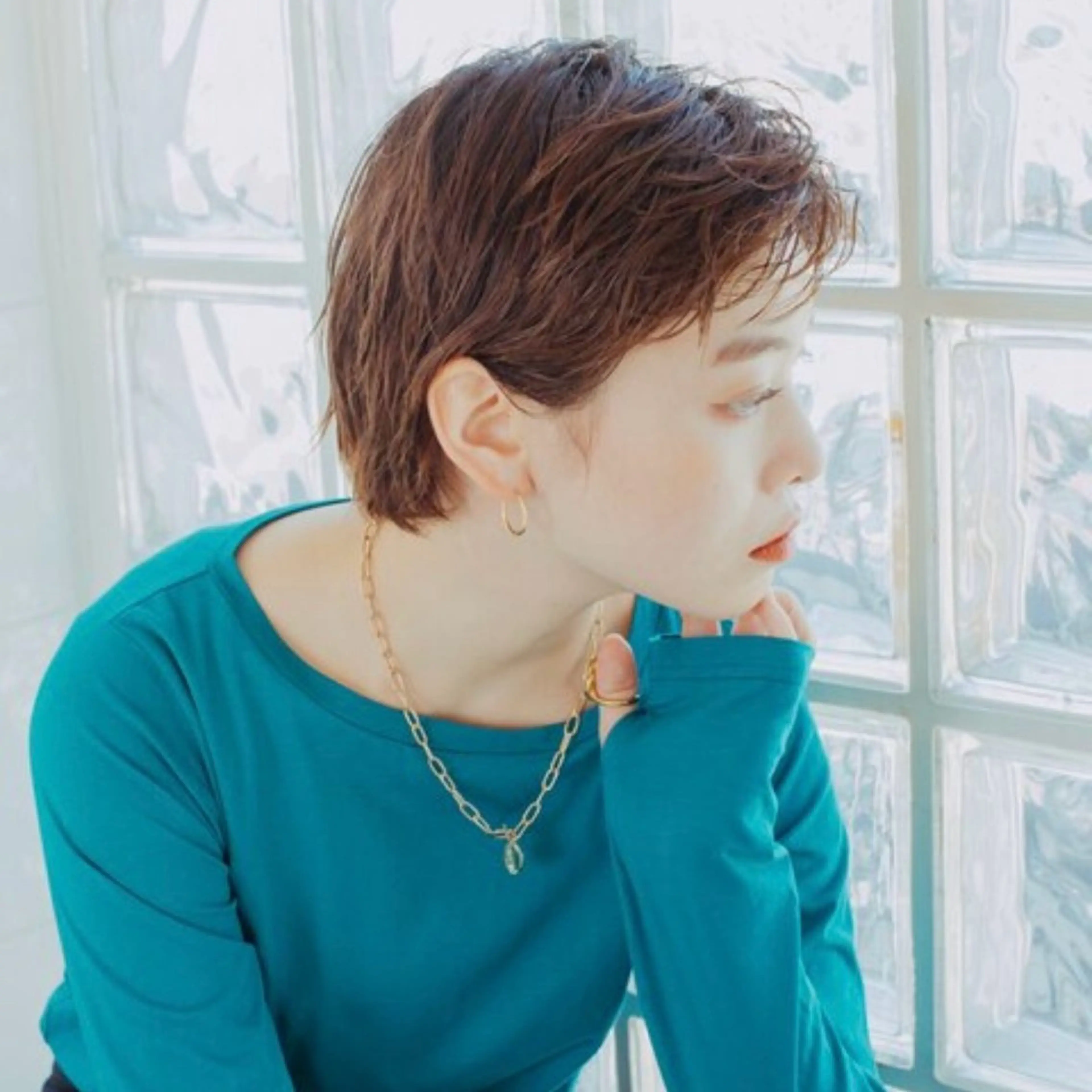 ショート カラー 似合わせショート/ ハイライト/我如古のヘアスタイル