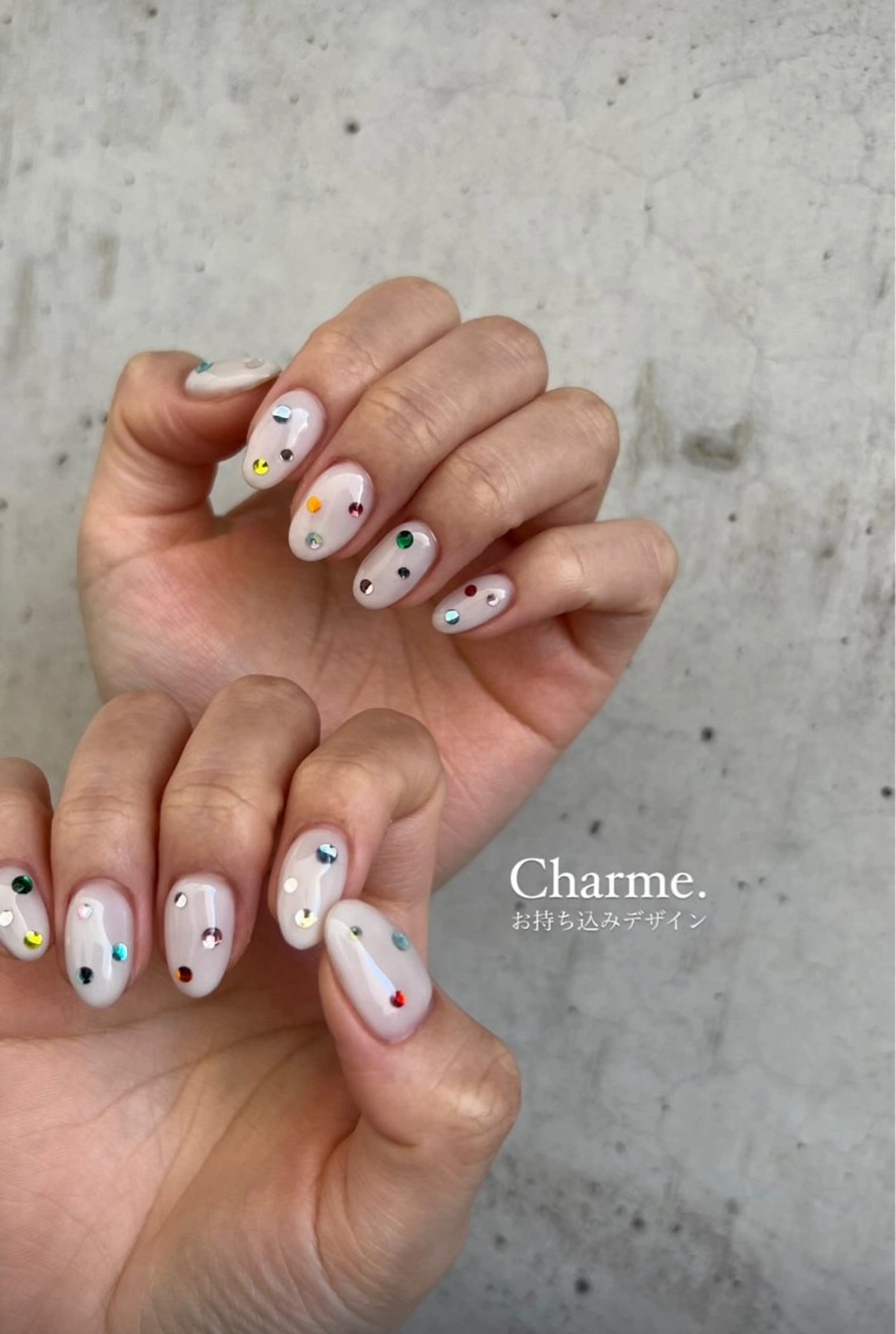 ネイル 持ち込み ニュアンスネイル ハンドネイル ハンドケア Charme. NOBUKOのネイルデザイン