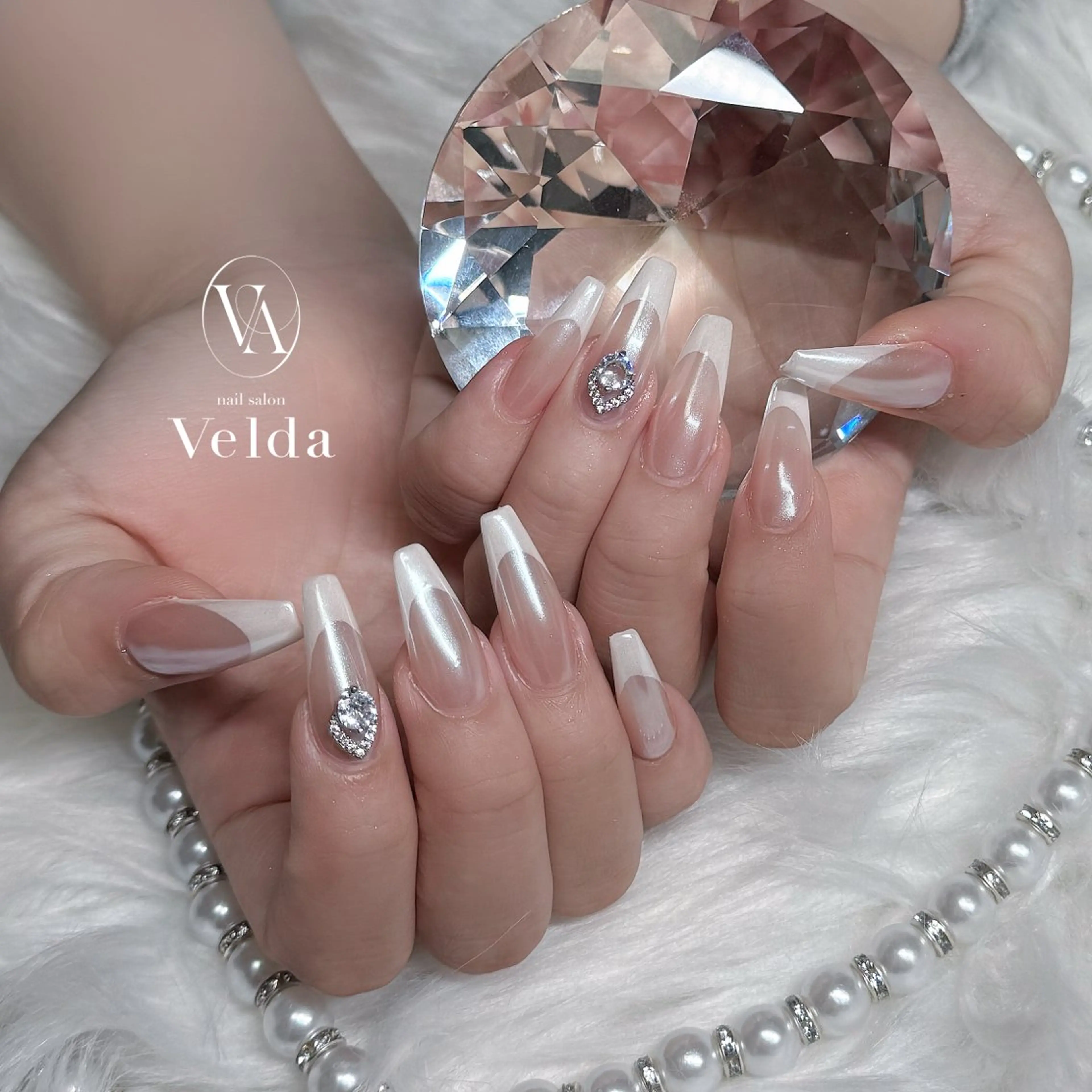 ネイル フレンチネイル ハンドネイル 💎スカルプ💎 Velda(ベルダ)のネイルデザイン