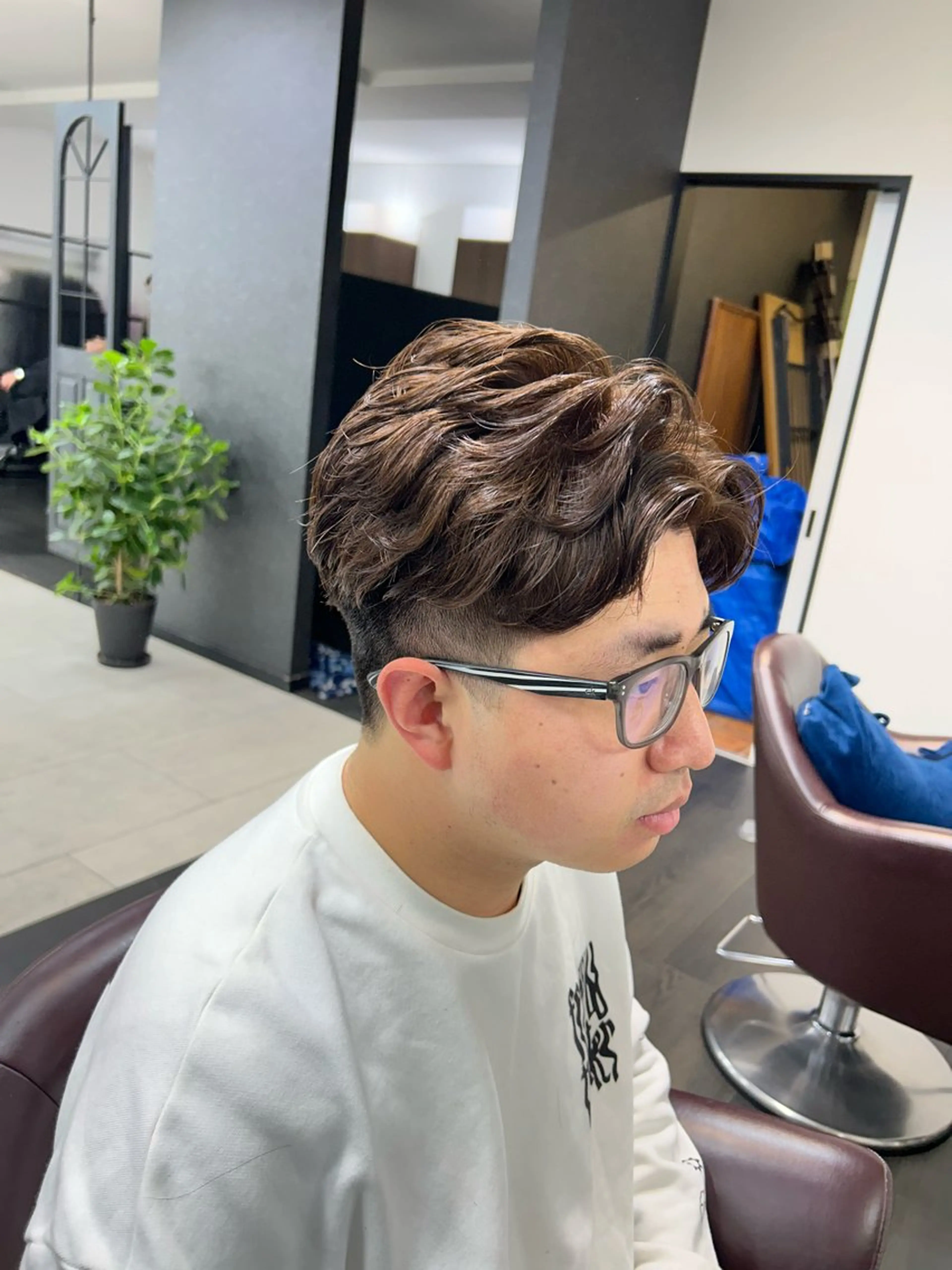 ショート パーマ メンズ メンズパーマ ニュアンスパーマ メンズパーマの達人 /タカシマ　ダイスケのヘアスタイル