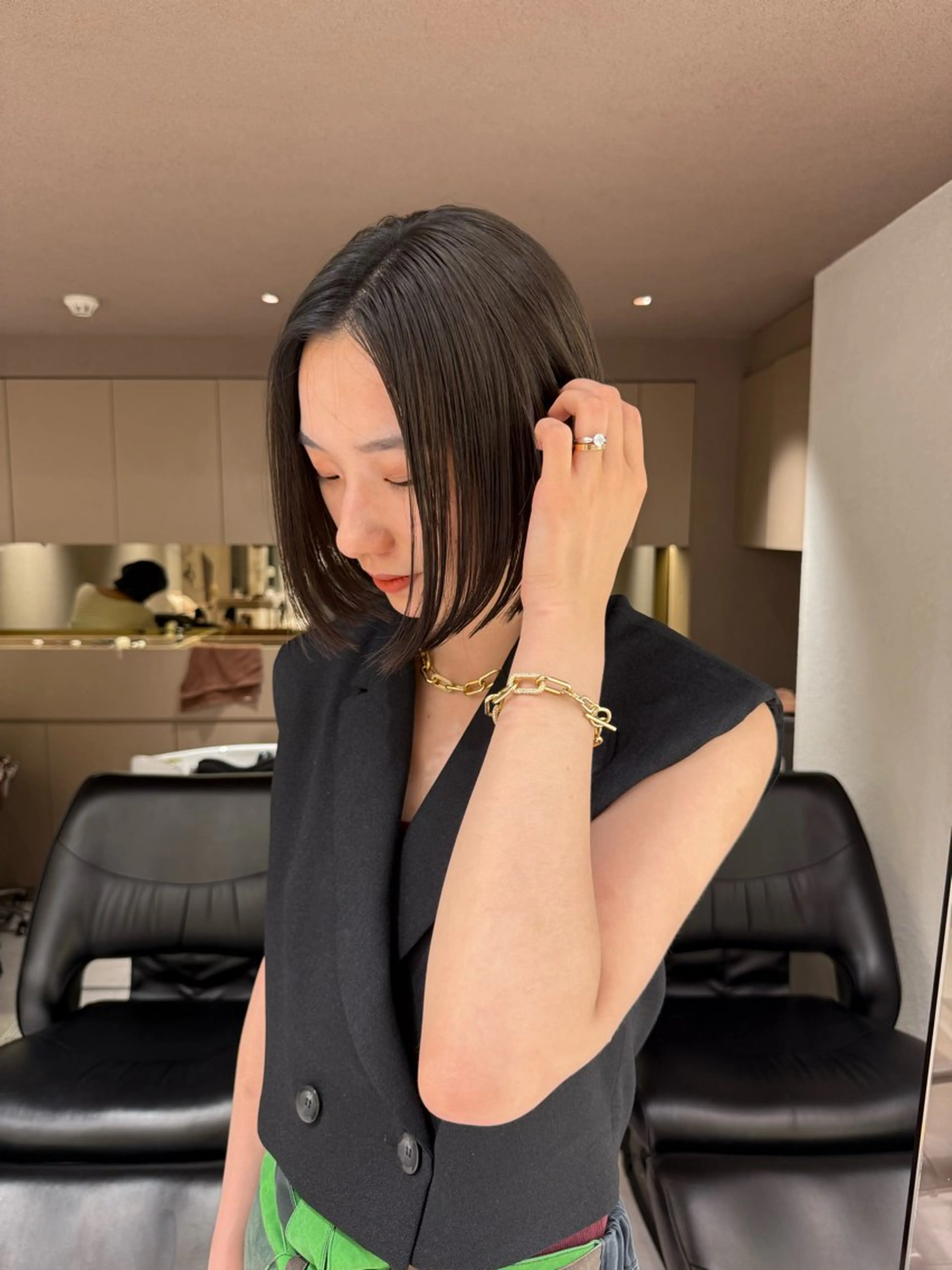ミディアム カラー カット ヘアカラー トリートメント 🌿透明感カラー🌿 sayu／恵比寿のヘアスタイル