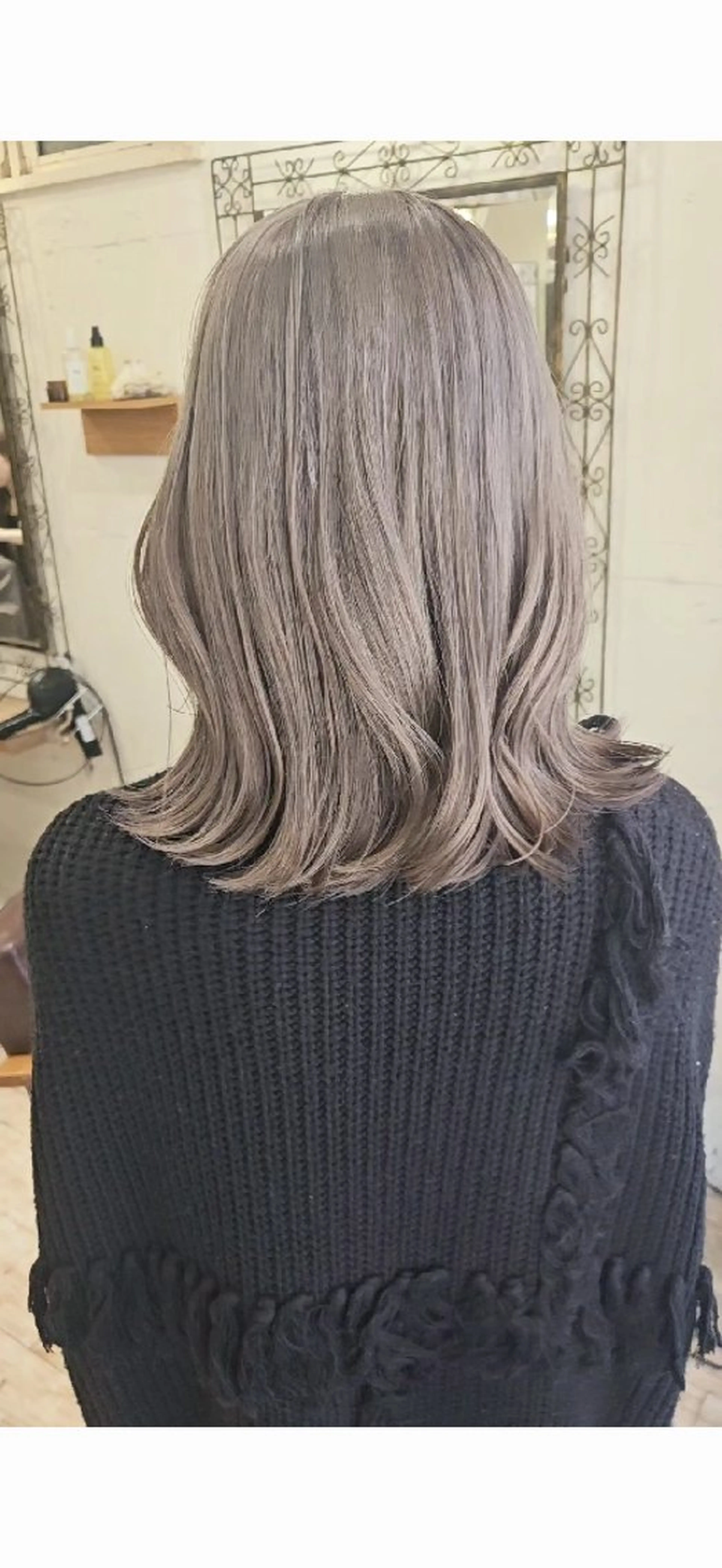 ミディアム 外国人風カラー ハイライト レイヤーカット ヘアカラー cherie所属・大内 格のヘアスタイル