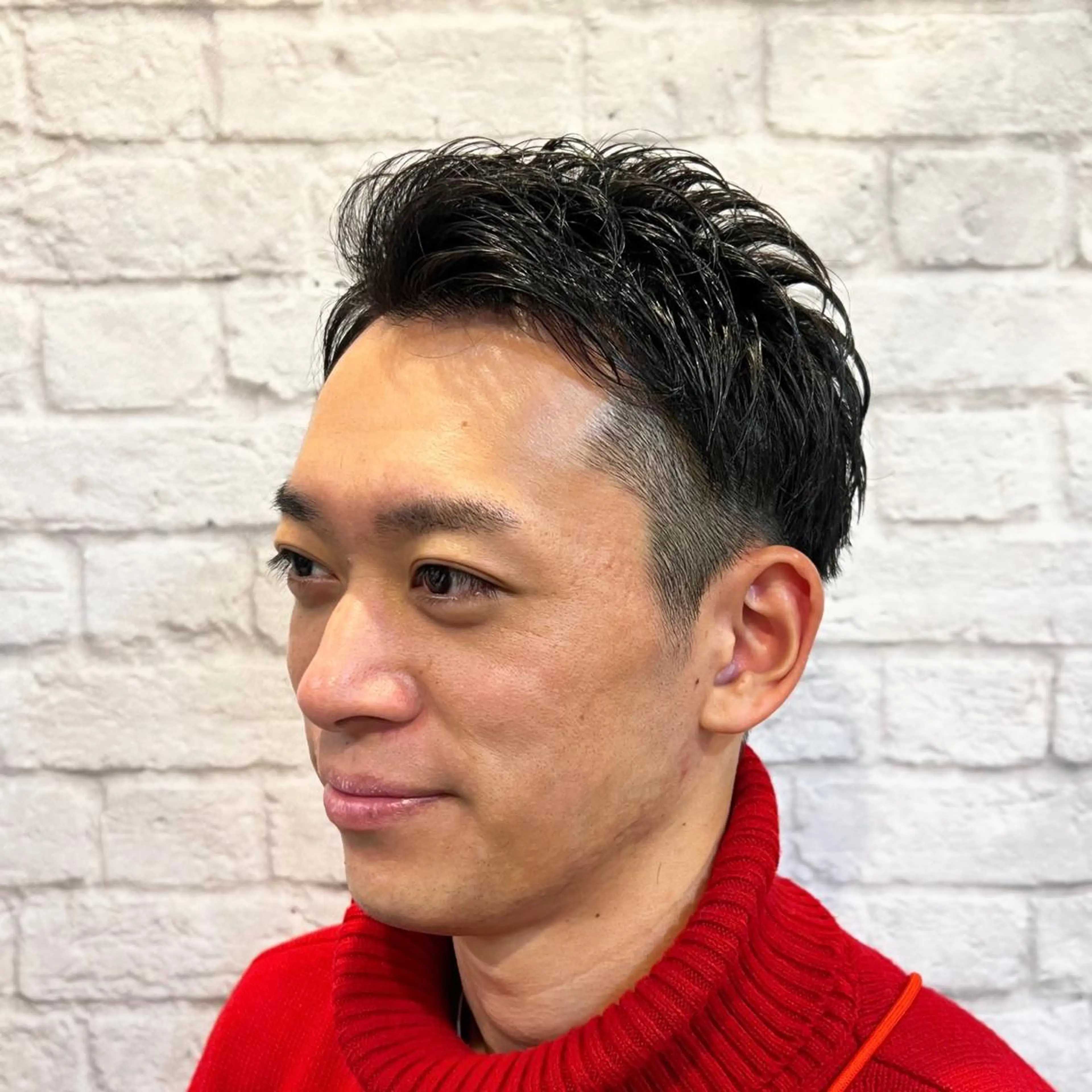 ショート カラー パーマ ヘアアレンジ メンズ カット ヘアセット メンズカット/パーマ 山崎航平💈のヘアスタイル