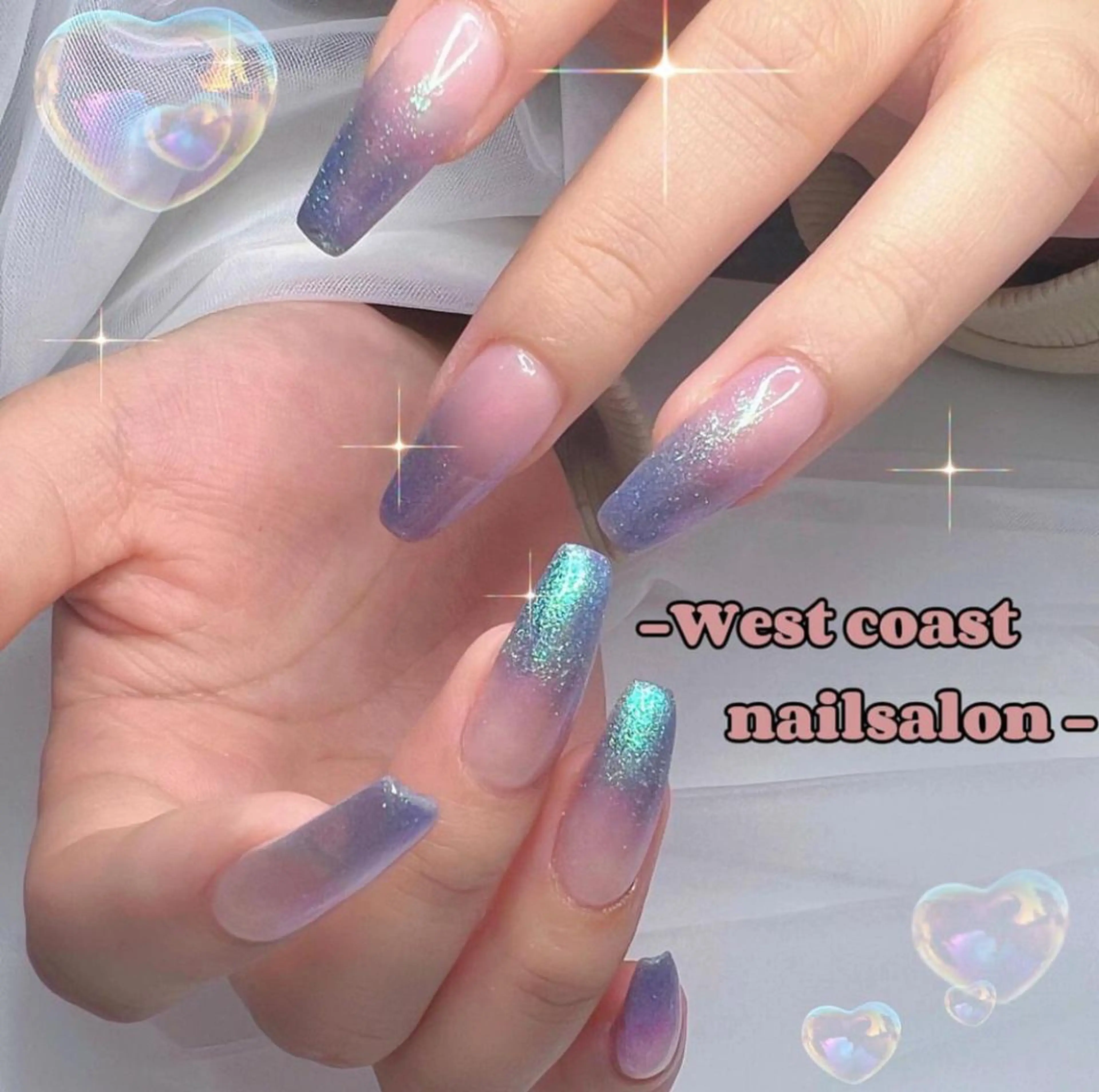 ネイル グラデーション 韓国ネイル ラメ(グリッター) ラメグラデーション ニュアンスネイル ハンドネイル Hi_nails \ パラジェル取扱店のその他イメージ