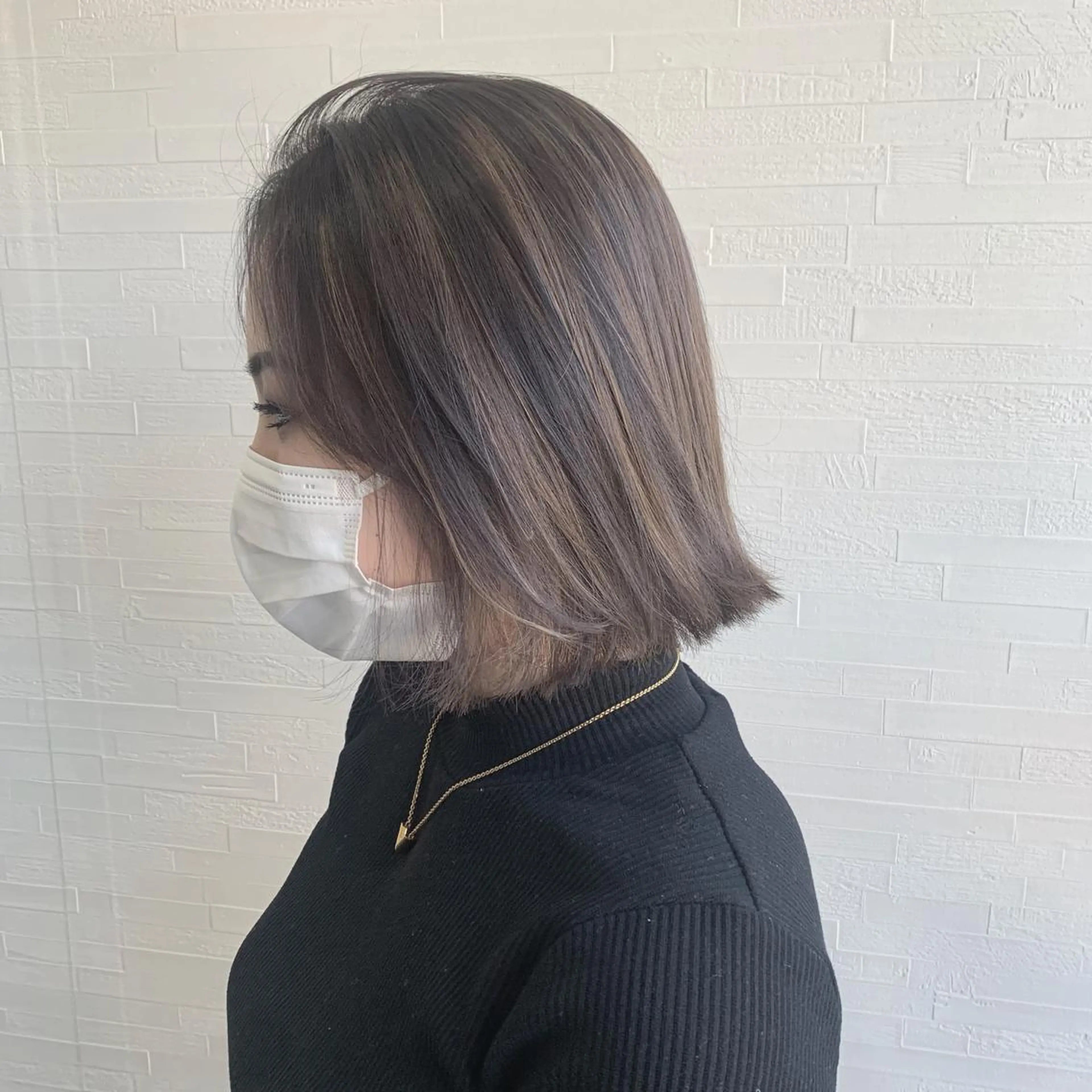 ショート カラー ハイライトカラー ハイライト ヘアカラー 袴田 伊代のヘアスタイル