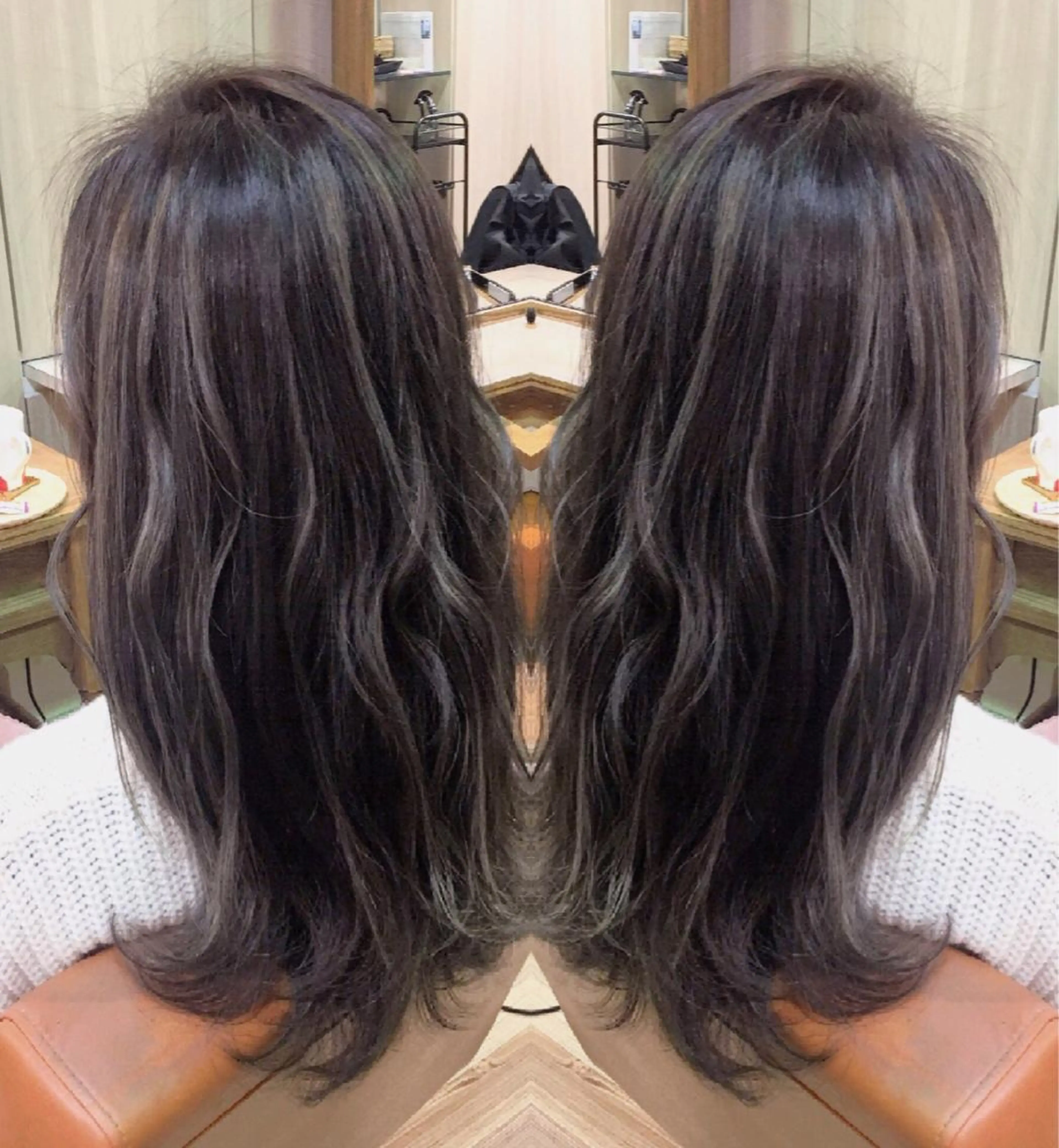ロング 3Dハイライト 外国人風カラー ハイライト ヘアカラー トリートメント ヘアセット ❤️千葉県代表❤️ 店長❤️柿本翔一朗のヘアスタイル