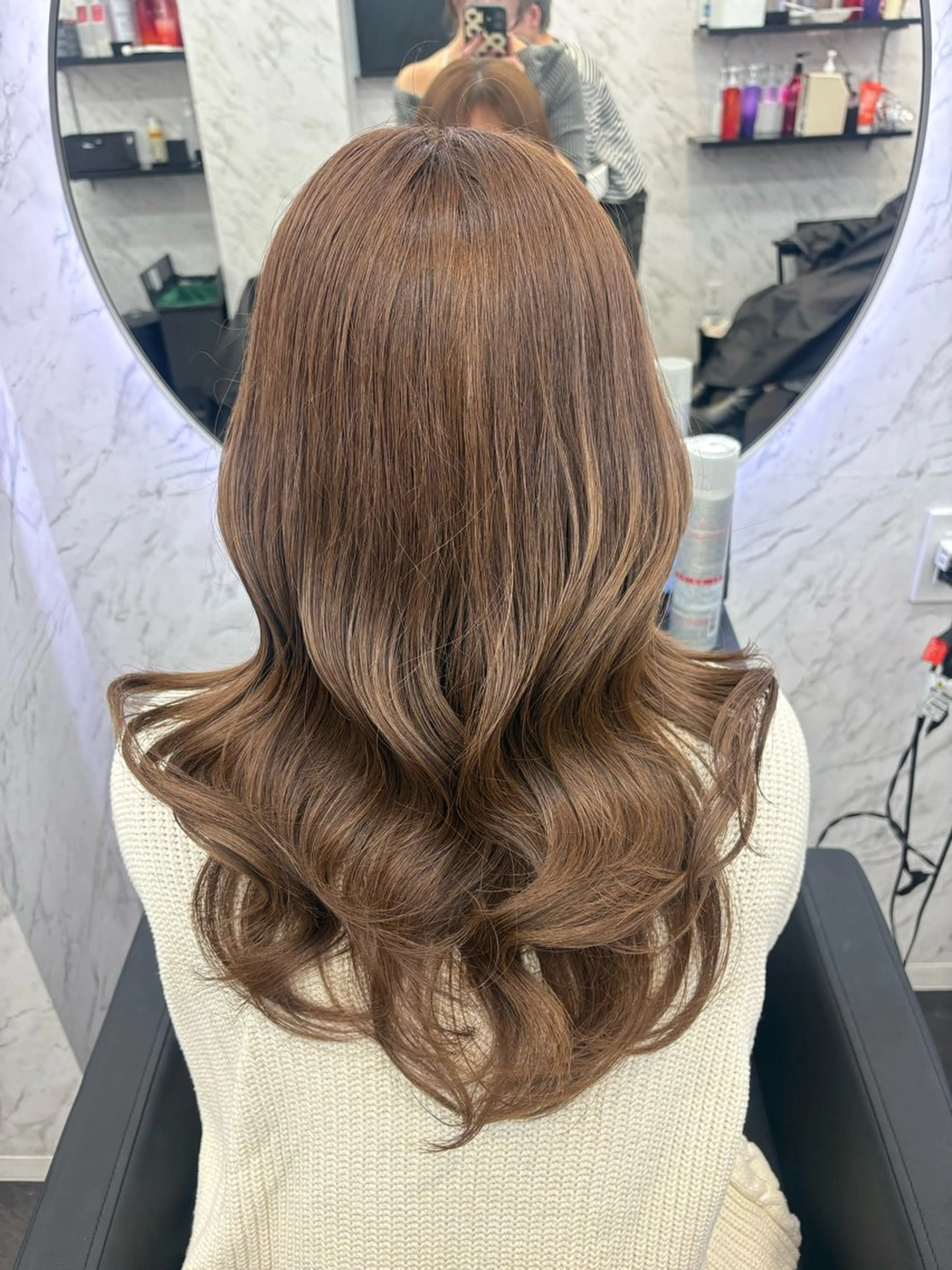 ロング カラー ブリーチ ダブルカラー ブリーチなしカラー カット ヘアカラー hair salon dot. mooda 韓国風サロン 町田店所属・韓国風ヘア🎀🩶 /♡𝓝𝓸𝓪♡のヘアスタイル