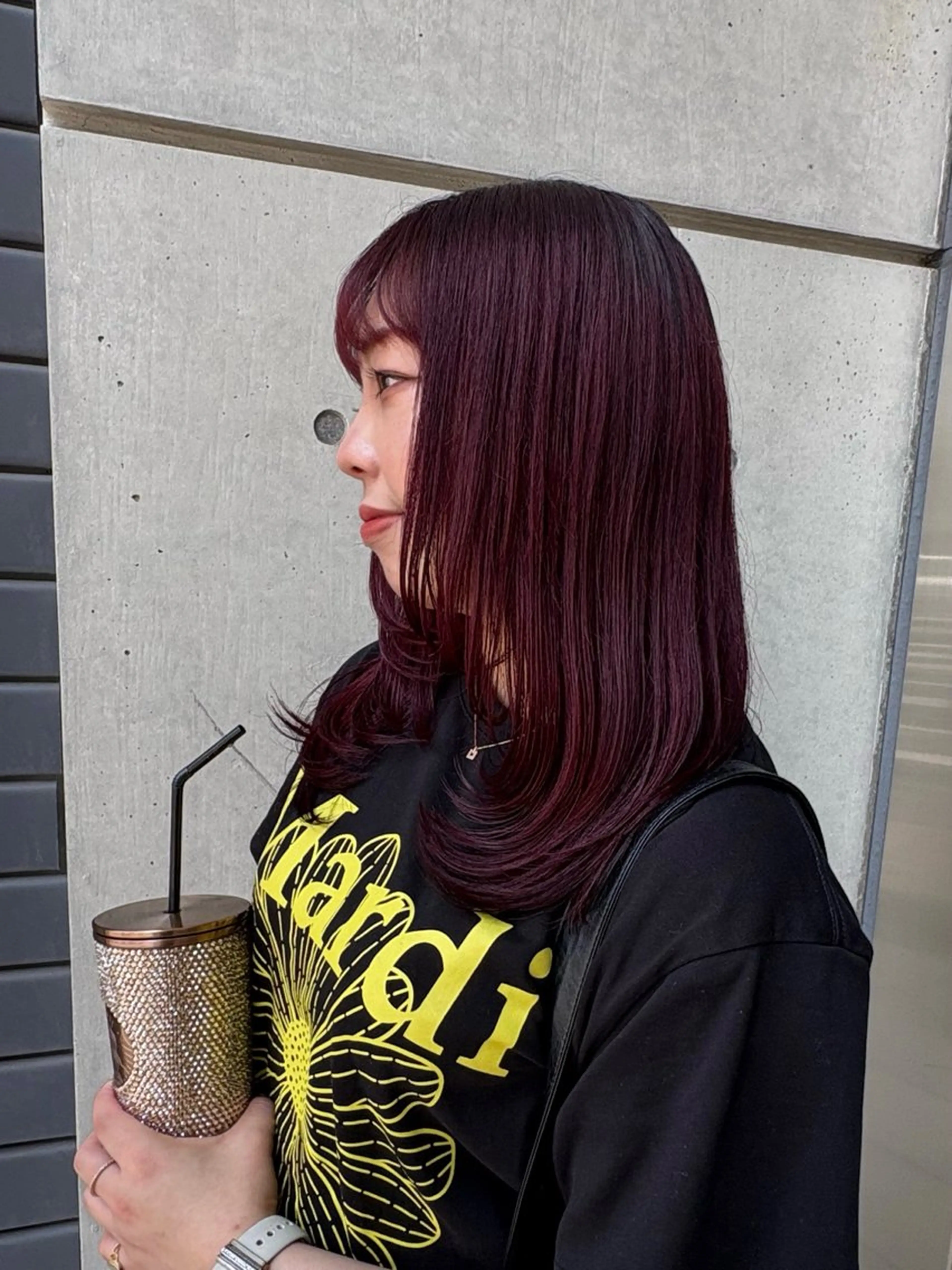 セミロング カラー ブリーチカラーモデル ダブルカラー✨ななほのヘアスタイル