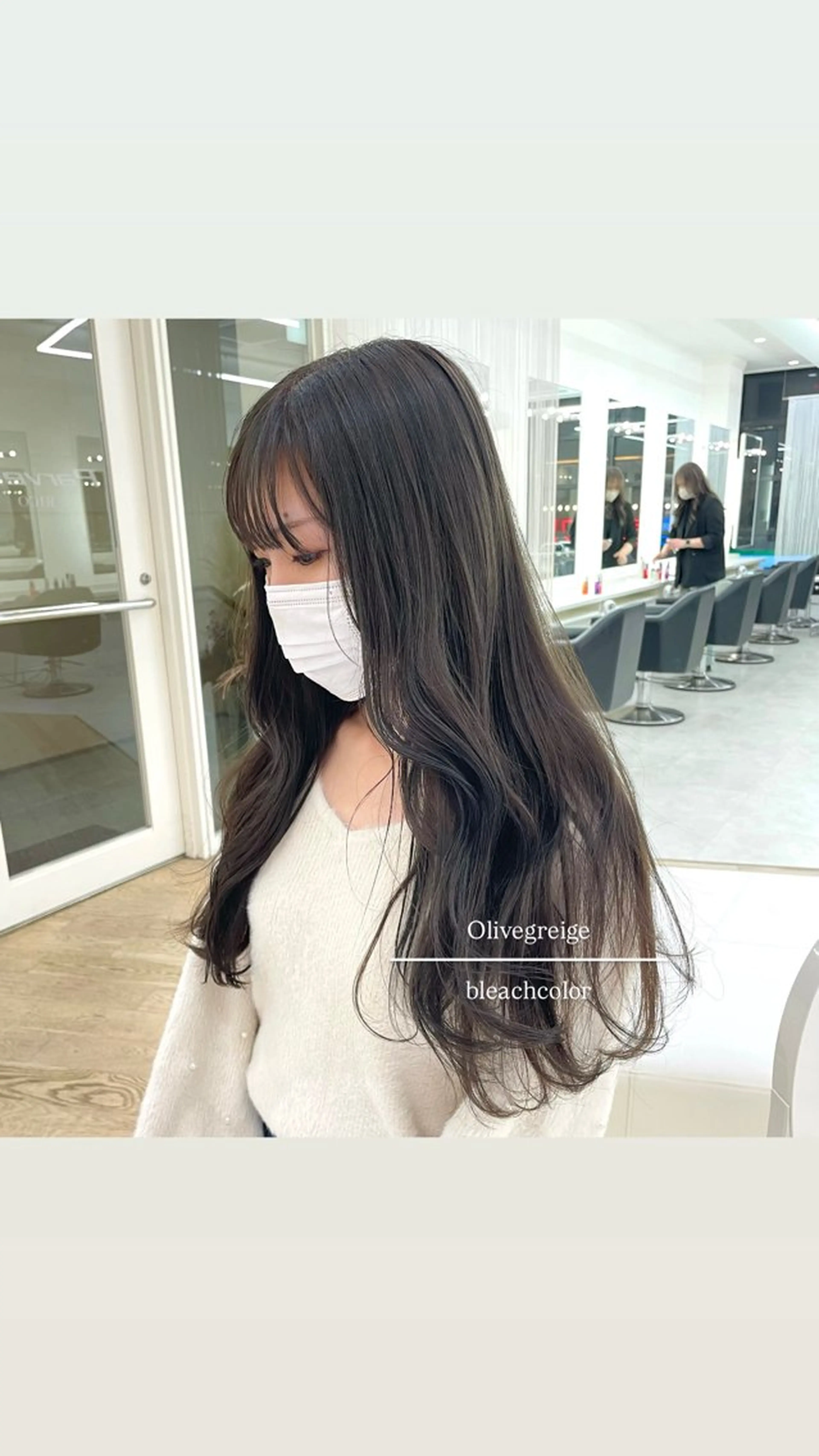 セミロング カラー ヘアカラー ParveMix 🩶🫧入江 香名のヘアスタイル