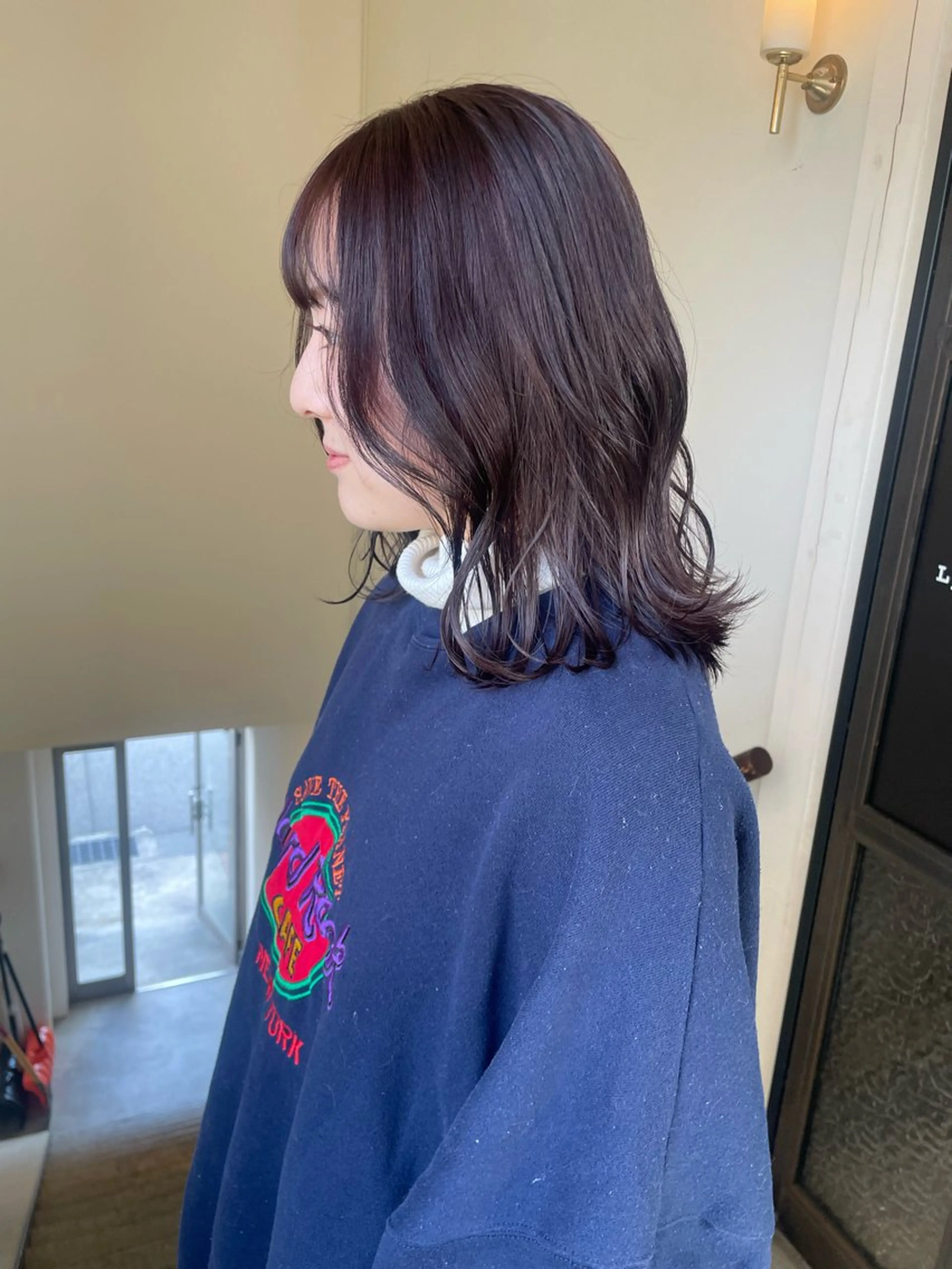 ミディアム カラー ボルドーカラー SALOWIN新潟万代店所属・SaKiho 🎀のヘアスタイル