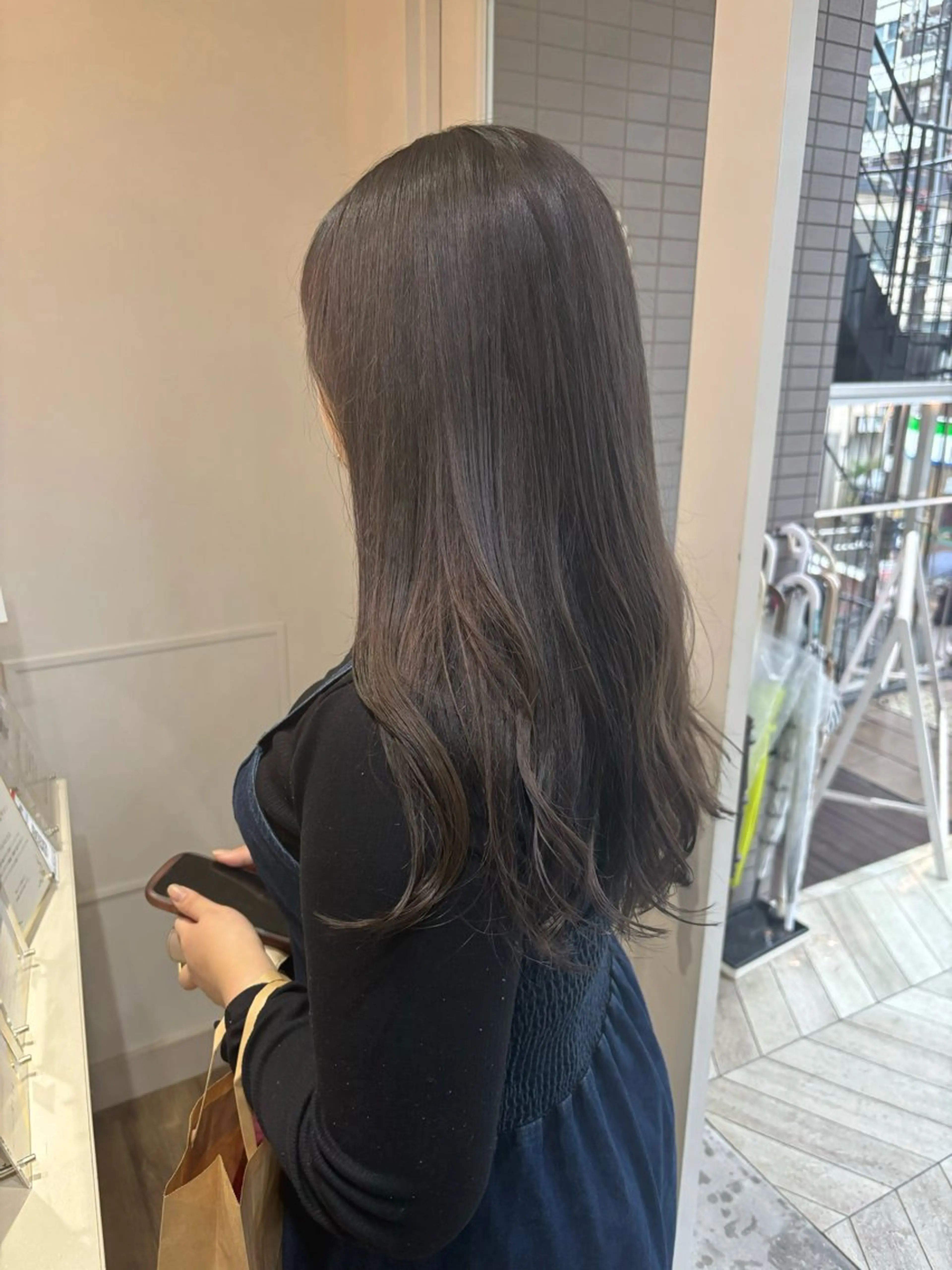 ロング カラー カット ヘアカラー トリートメント Risa🐈‍⬛/ グレージュ/透明感のヘアスタイル