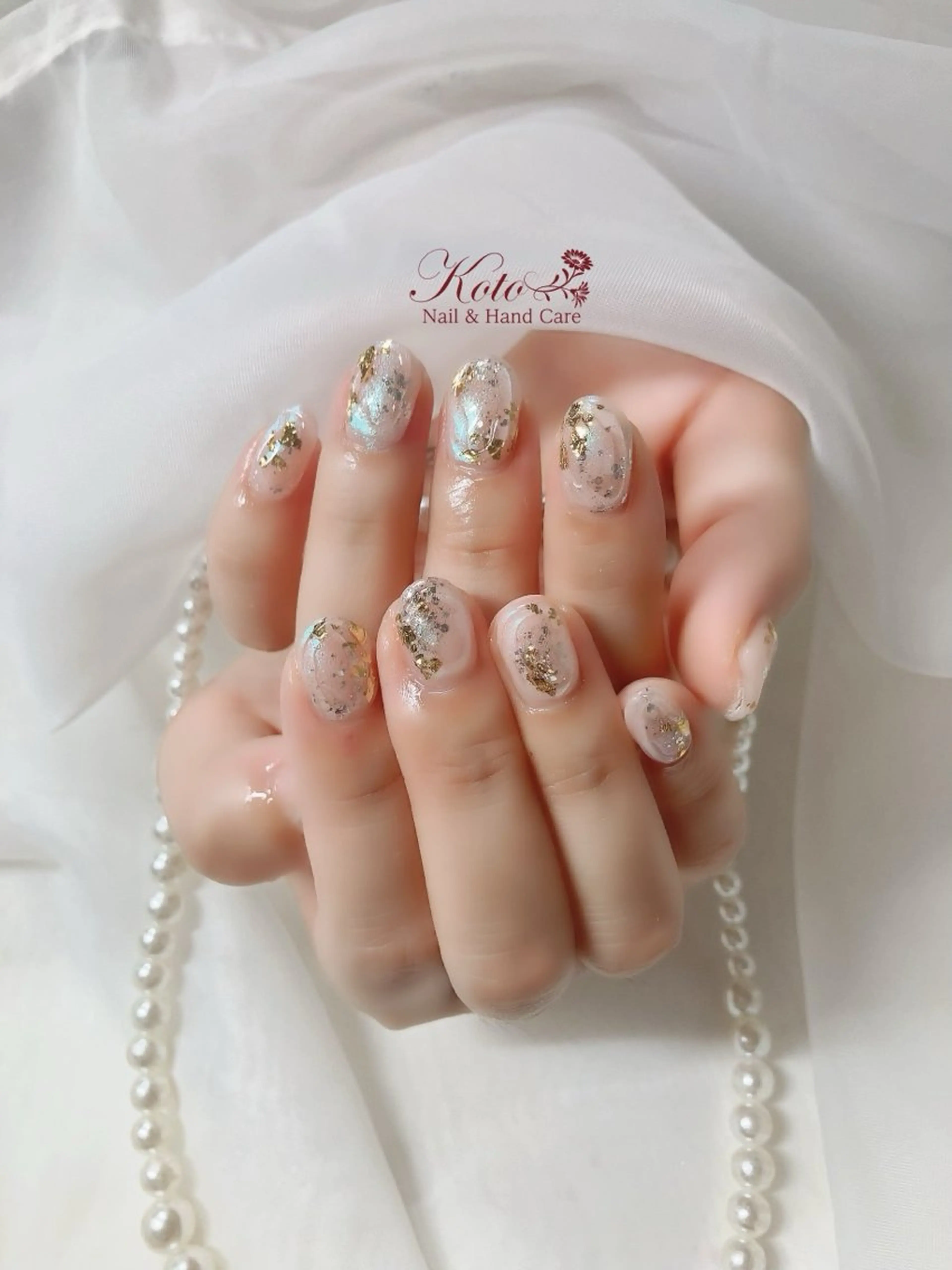 ネイル 長さ出し ジェルネイル 持ち込み ニュアンスネイル 赤色 ハンドネイル Nail Salon KOTOのネイルデザイン