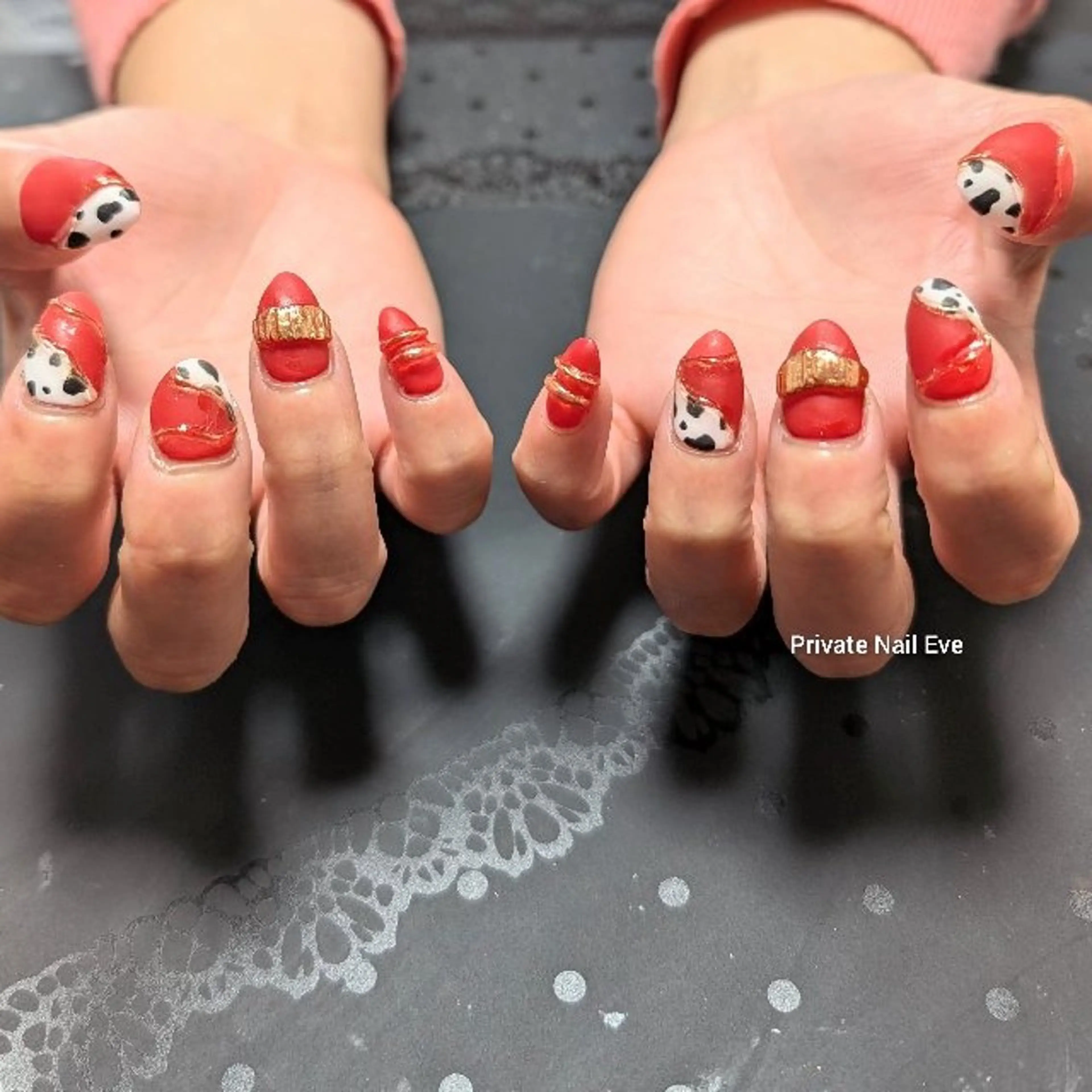 ネイル アニマル柄 持ち込み ハンドネイル ネイル junkoのネイルデザイン