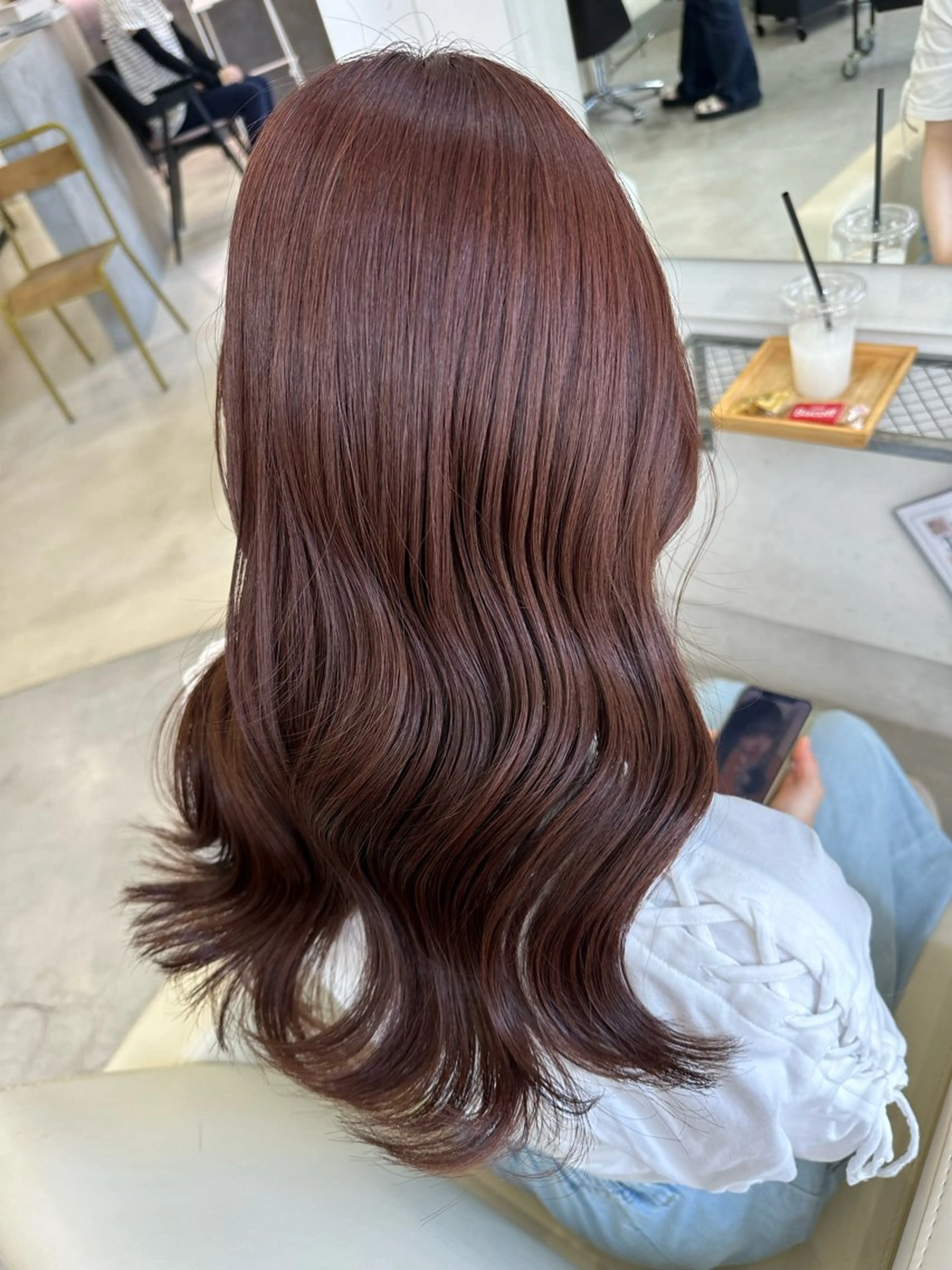 セミロング カラー solua所属・さあや 【透け感/艶感】のヘアスタイル