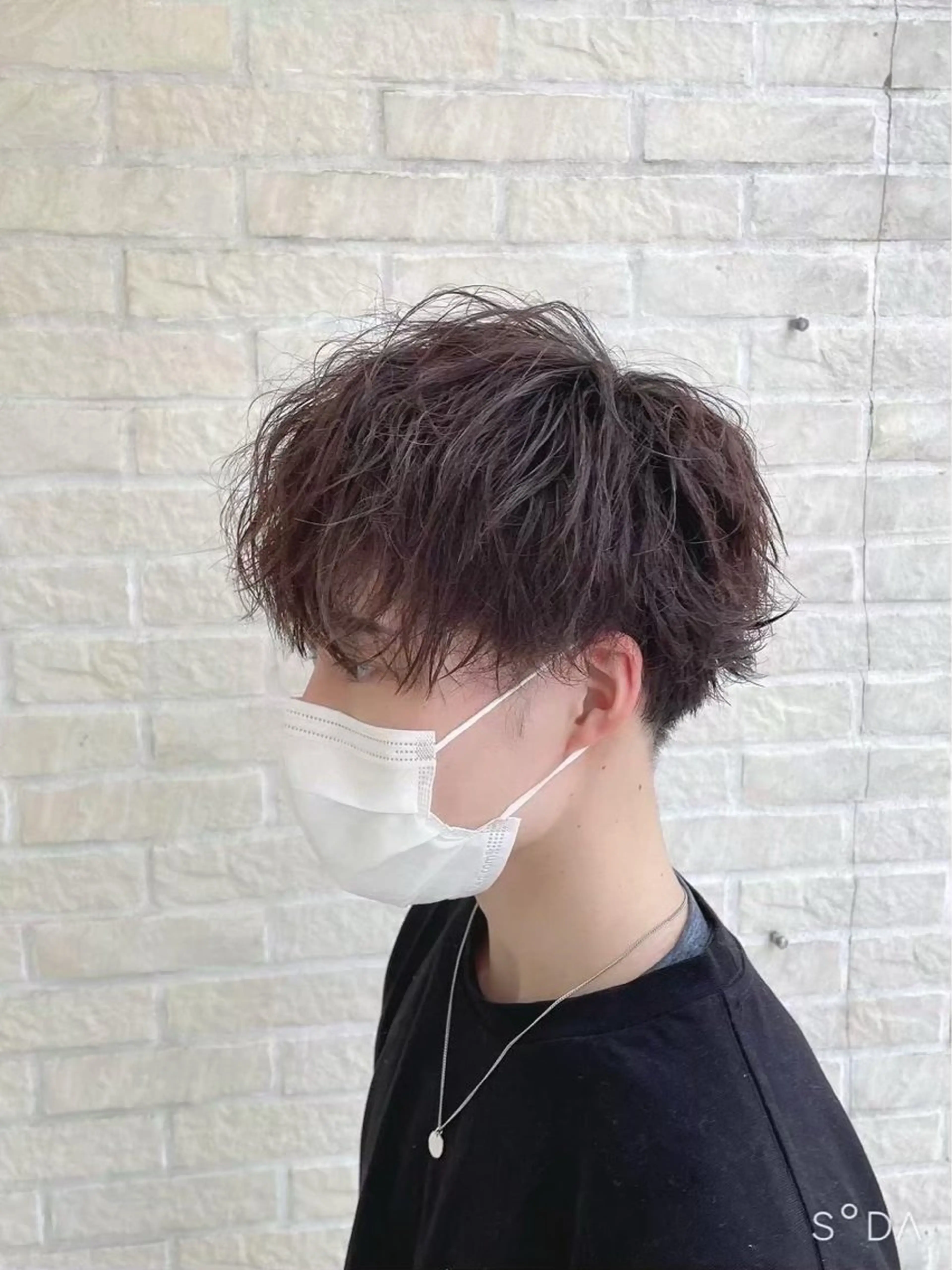 メンズ カット パーマ Men's/センタｰ パート/海里のヘアスタイル