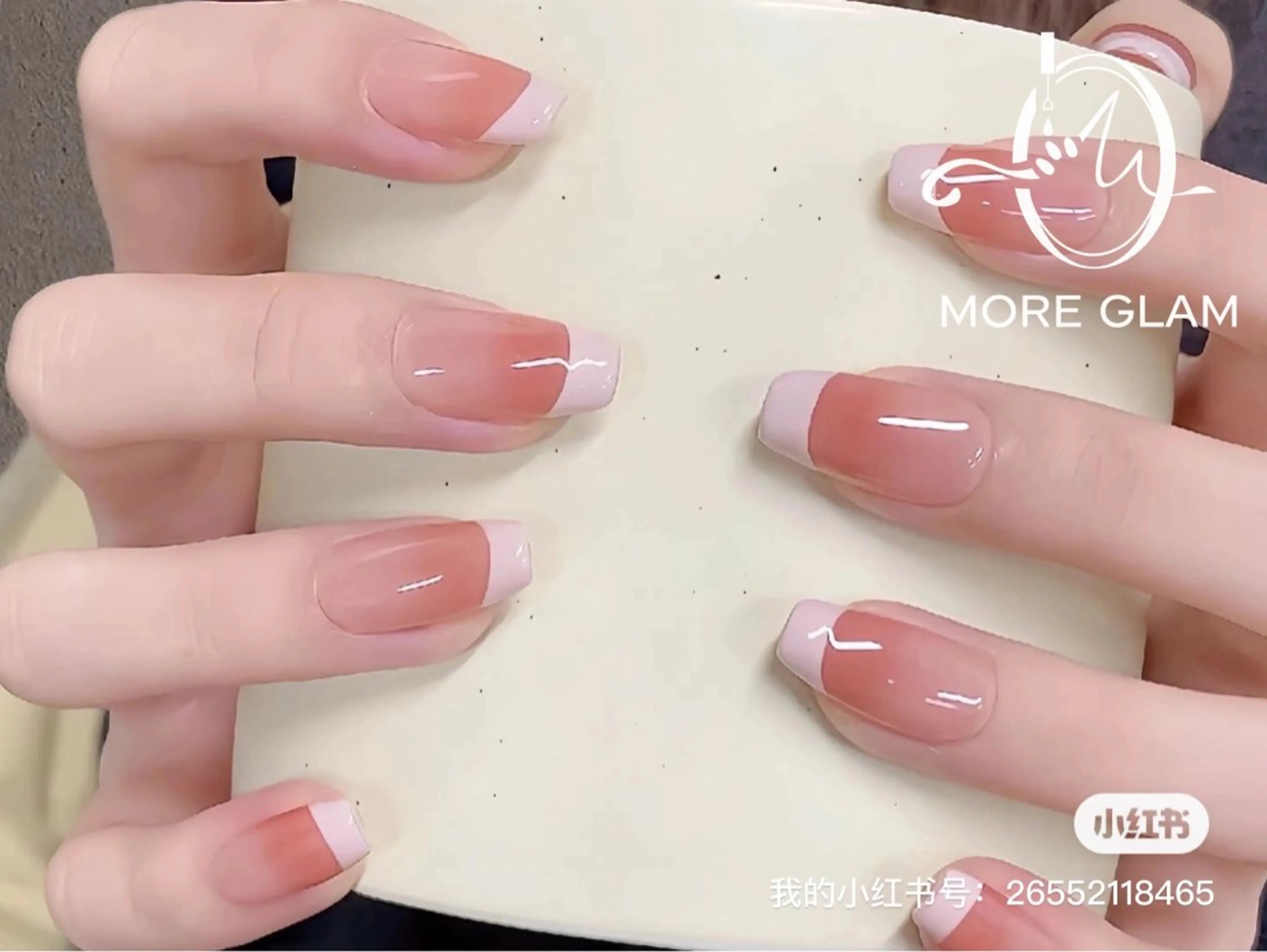 ネイル 長さ出し フットネイル フレンチネイル ジェルネイル 韓国ネイル MoreGlam ネイルのネイルデザイン