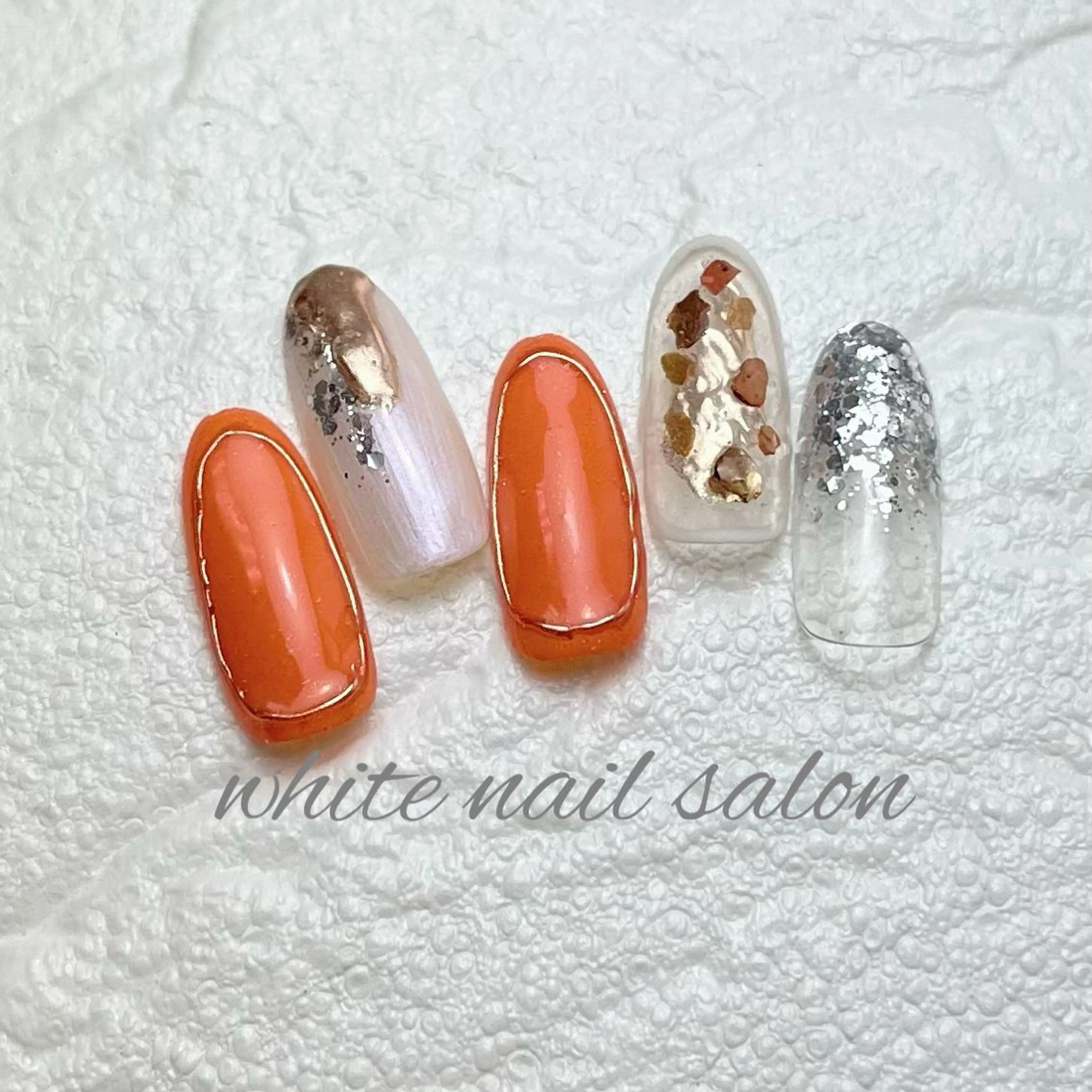 ネイル フットネイル ジェルネイル ハードジェル ラメ(グリッター) 持ち込み ハンドネイル white nail salonのネイルデザイン