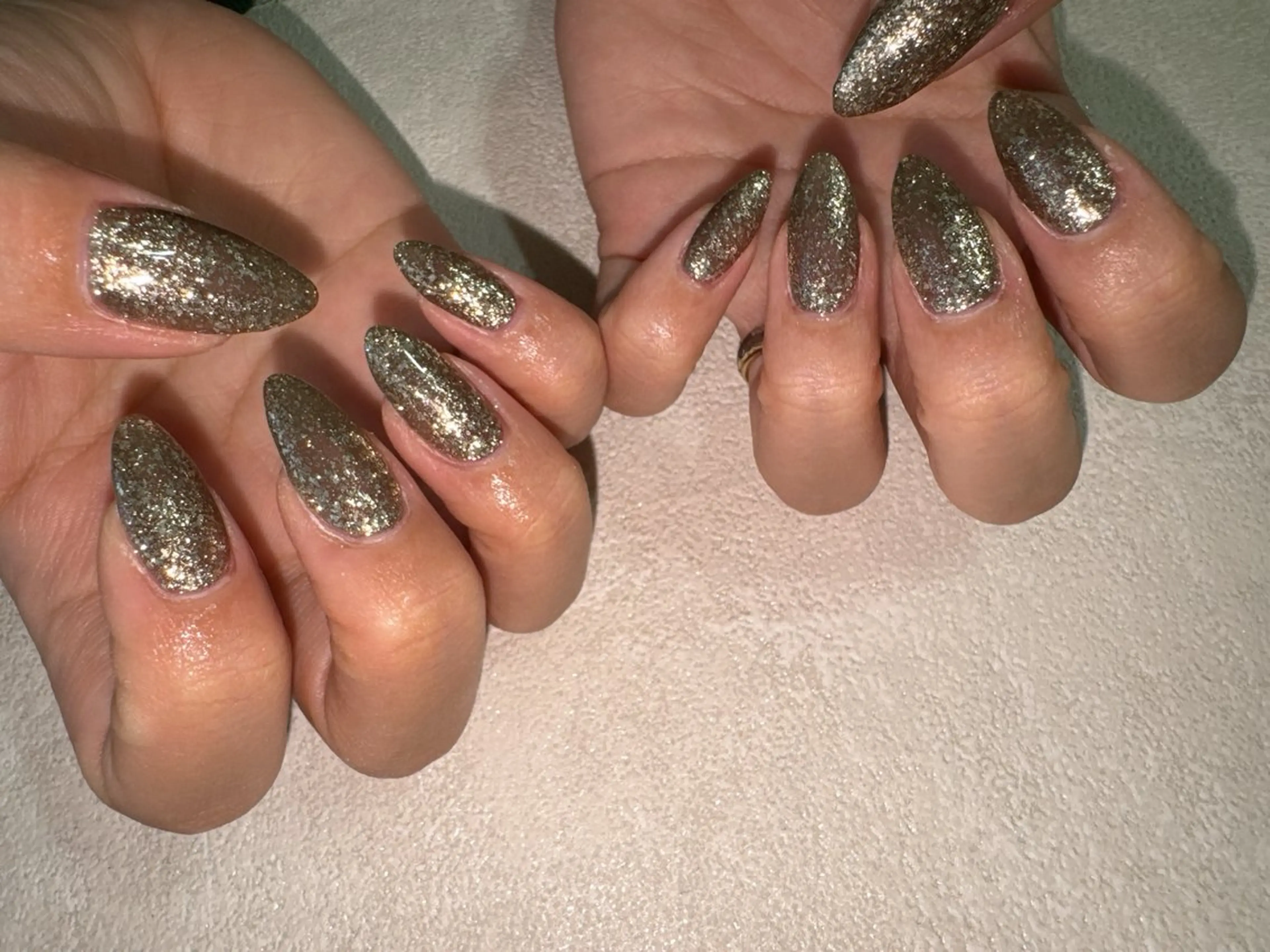 ネイル オーロラネイル フットネイル フレンチネイル ジェルネイル ラメ(グリッター) ハンドネイル kikinail 溝の口のネイルデザイン