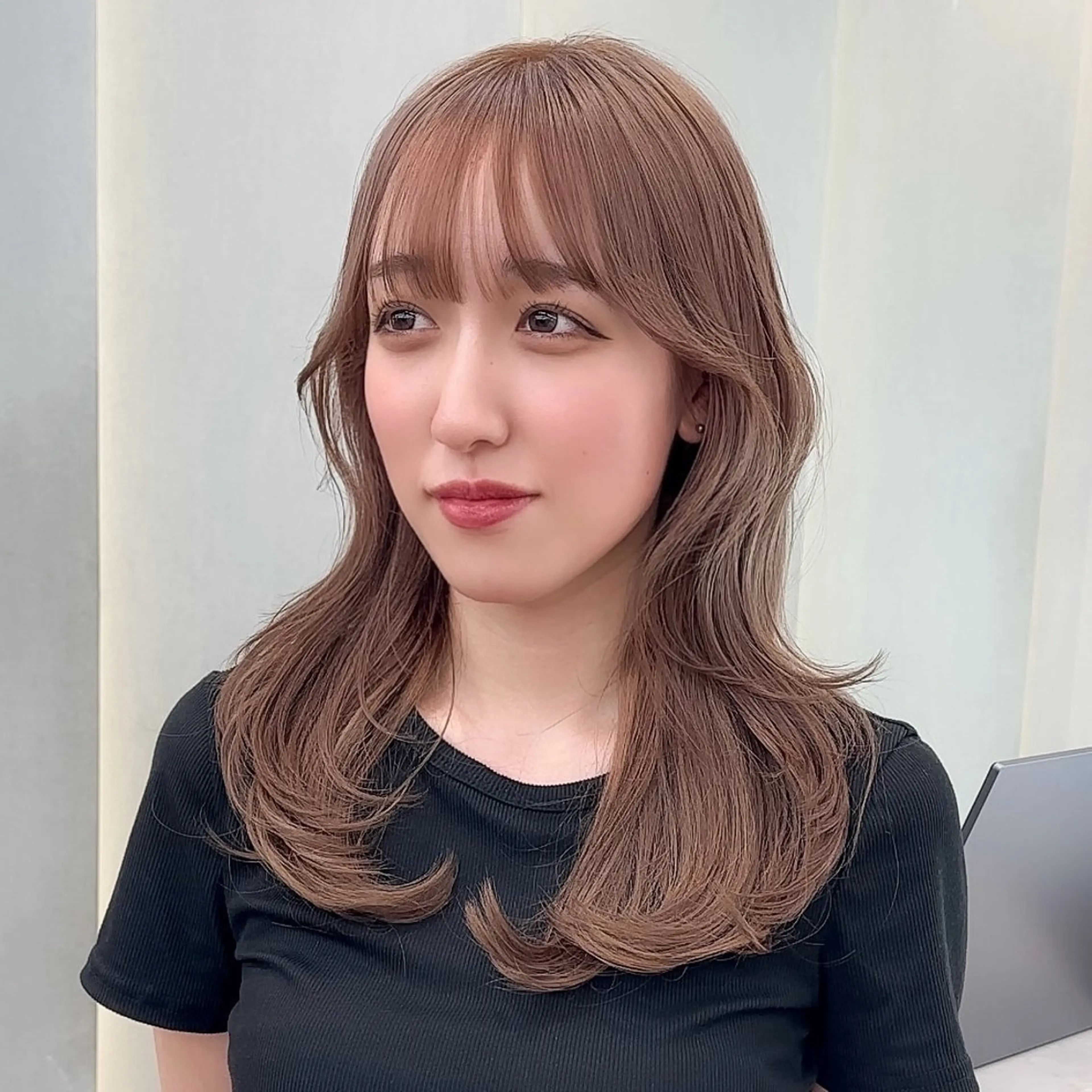 セミロング カット ヘアカラー トリートメント 縮毛矯正/韓国ヘア /ボブ🪄ミズキのヘアスタイル