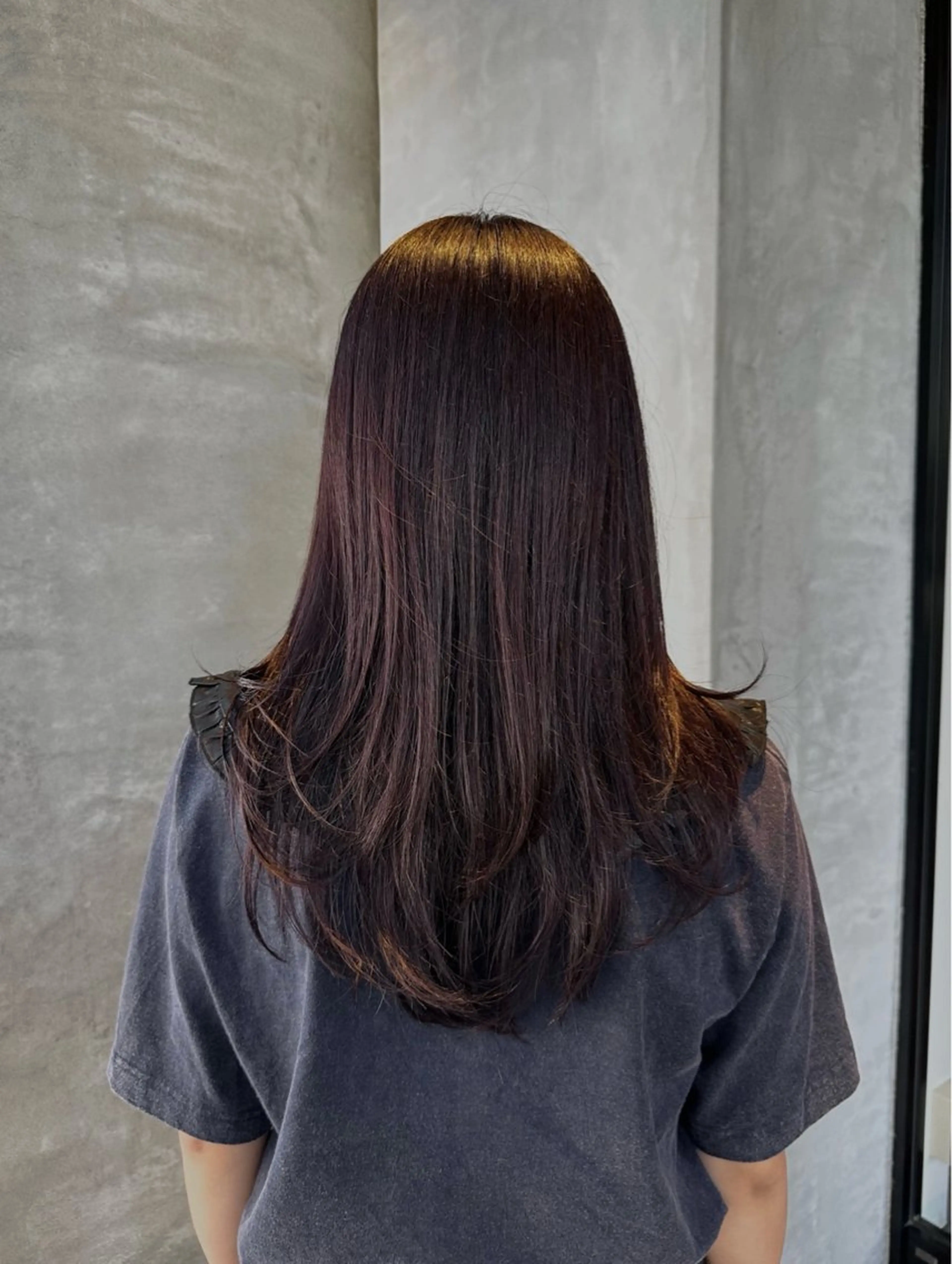 ロング カラー ディープラベンダー ラベンダーカラー レイヤーカット ローレイヤー ヘアカラー Lapis / miyu.のヘアスタイル