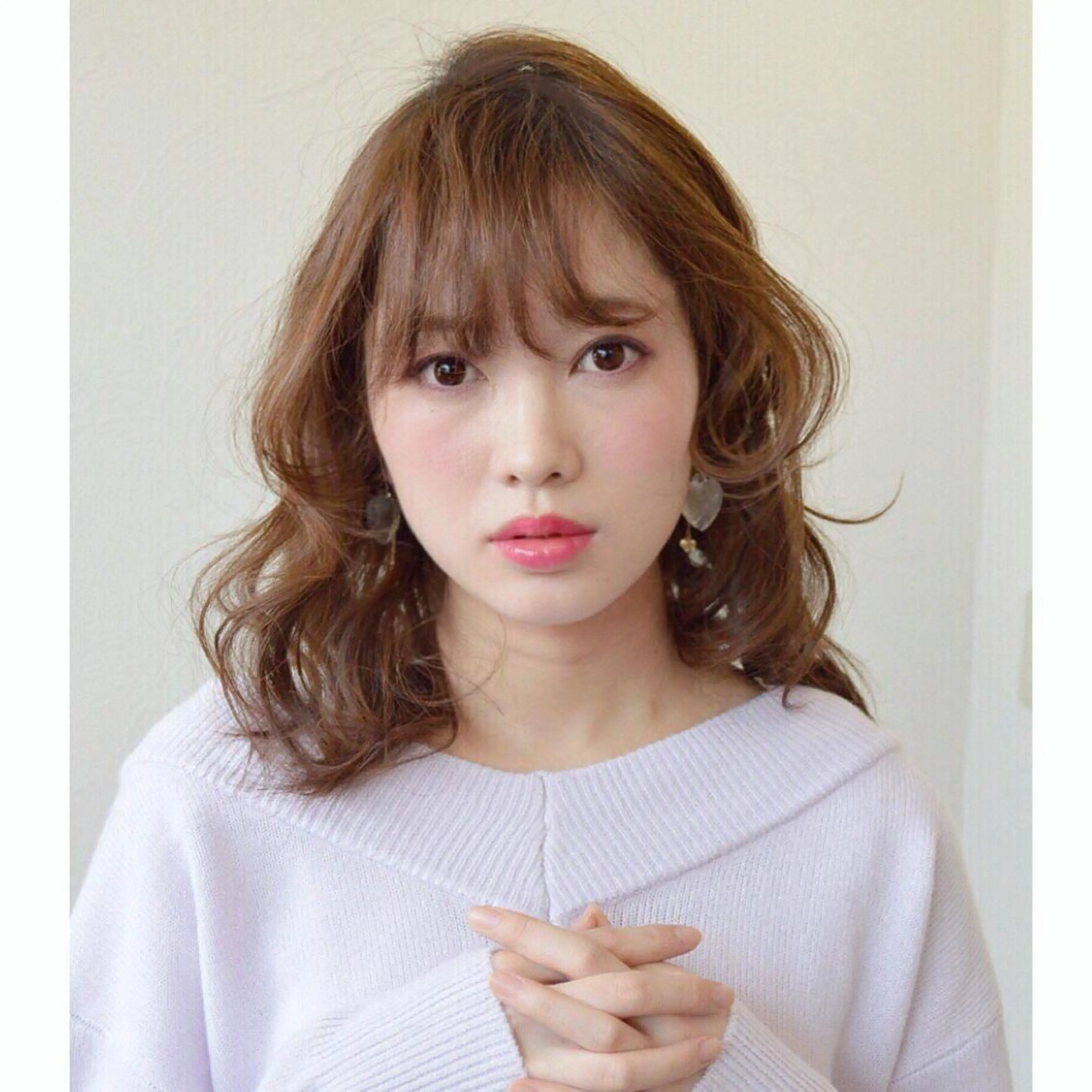 ミディアム 顔周りカット 小顔カット 【今だけブリーチ 限定価格💕】すみのヘアスタイル