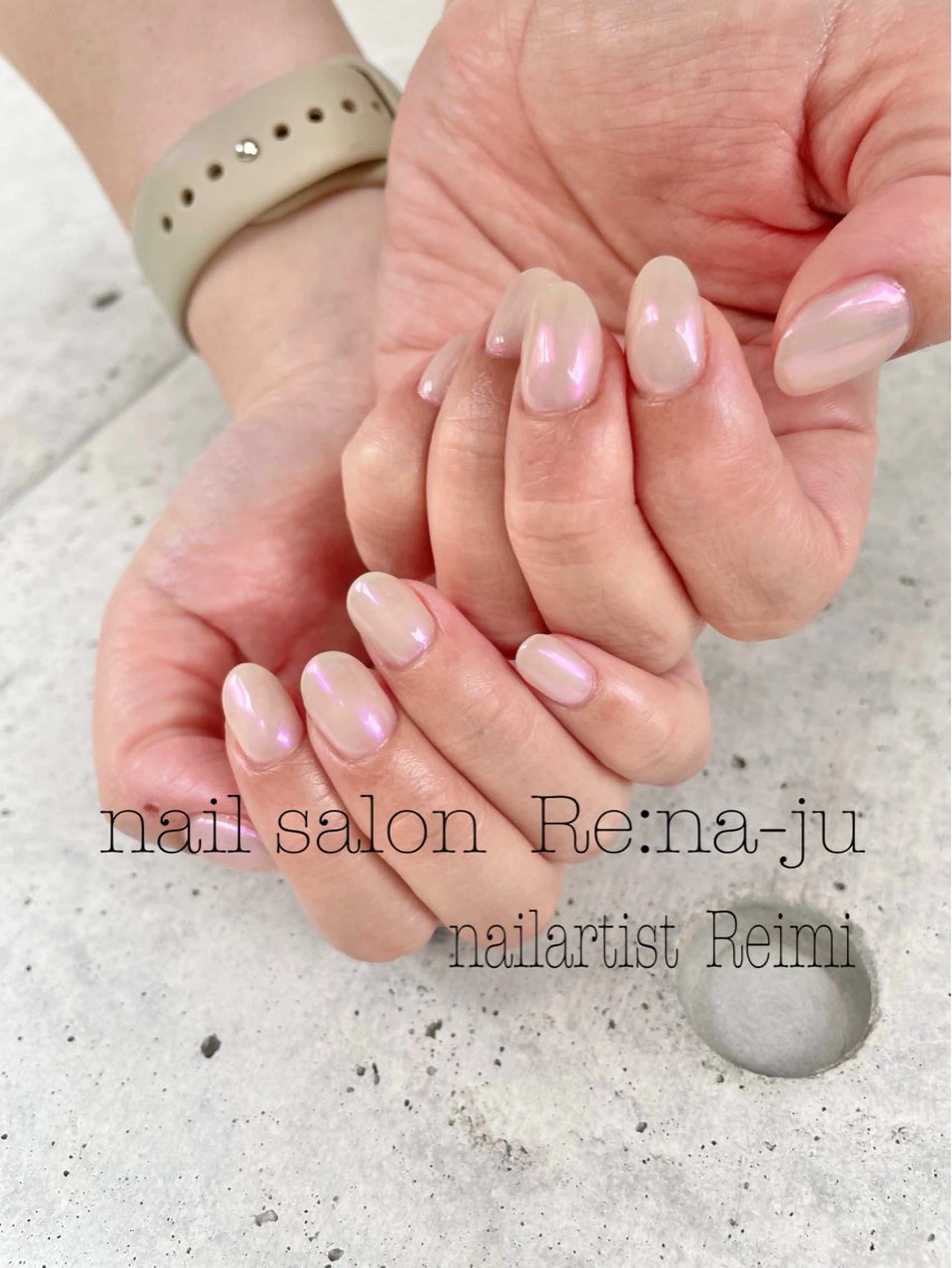 ネイル オーロラネイル ハンドネイル nail salon Re:na-juのネイルデザイン