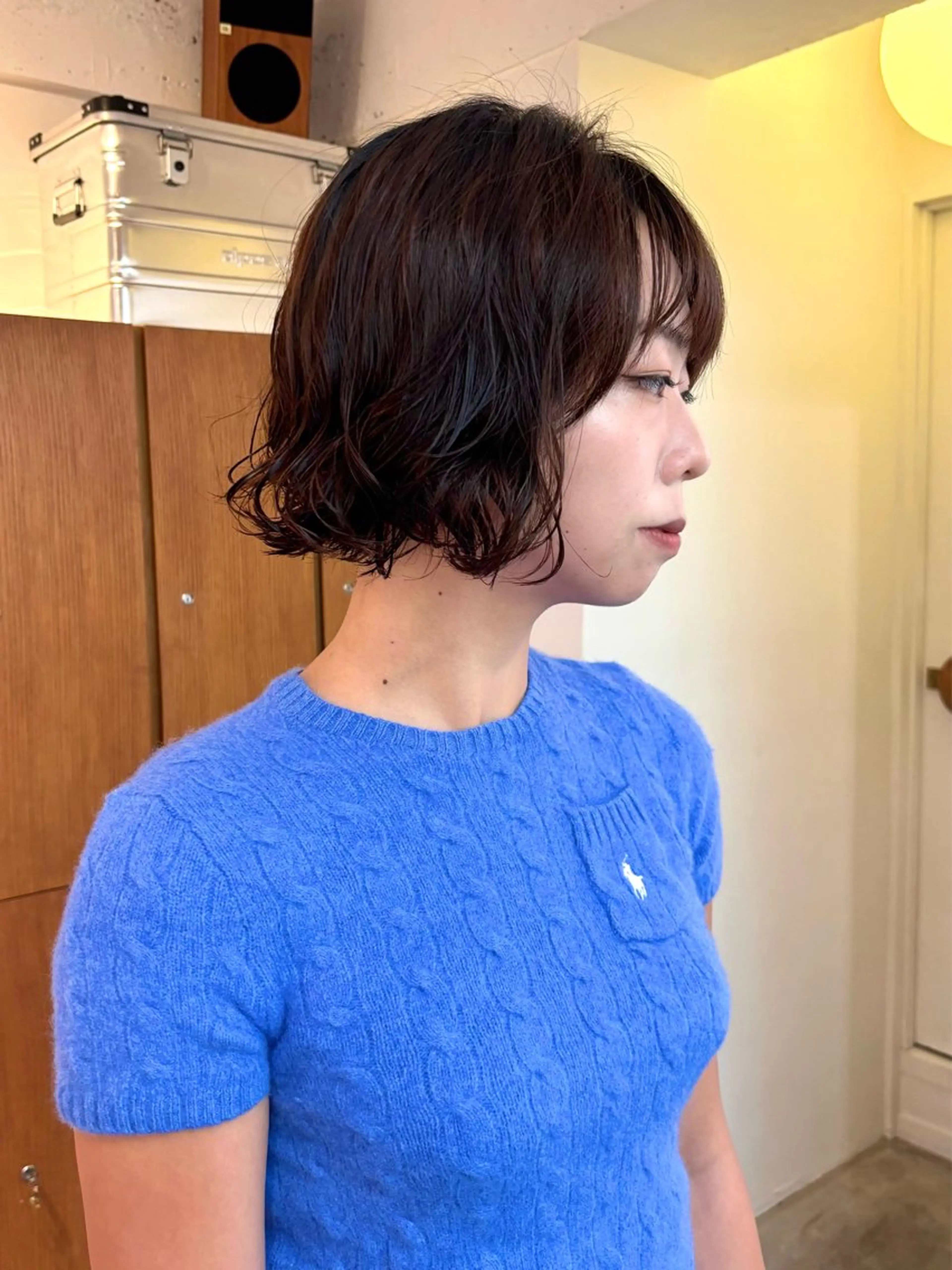 ミディアム パーマ ミディアムパーマ ボブ カット パーマ ENIEN MAKE’S 立川所属・ミカ💫/パーマ/ ボブ/暖色カラーのヘアスタイル
