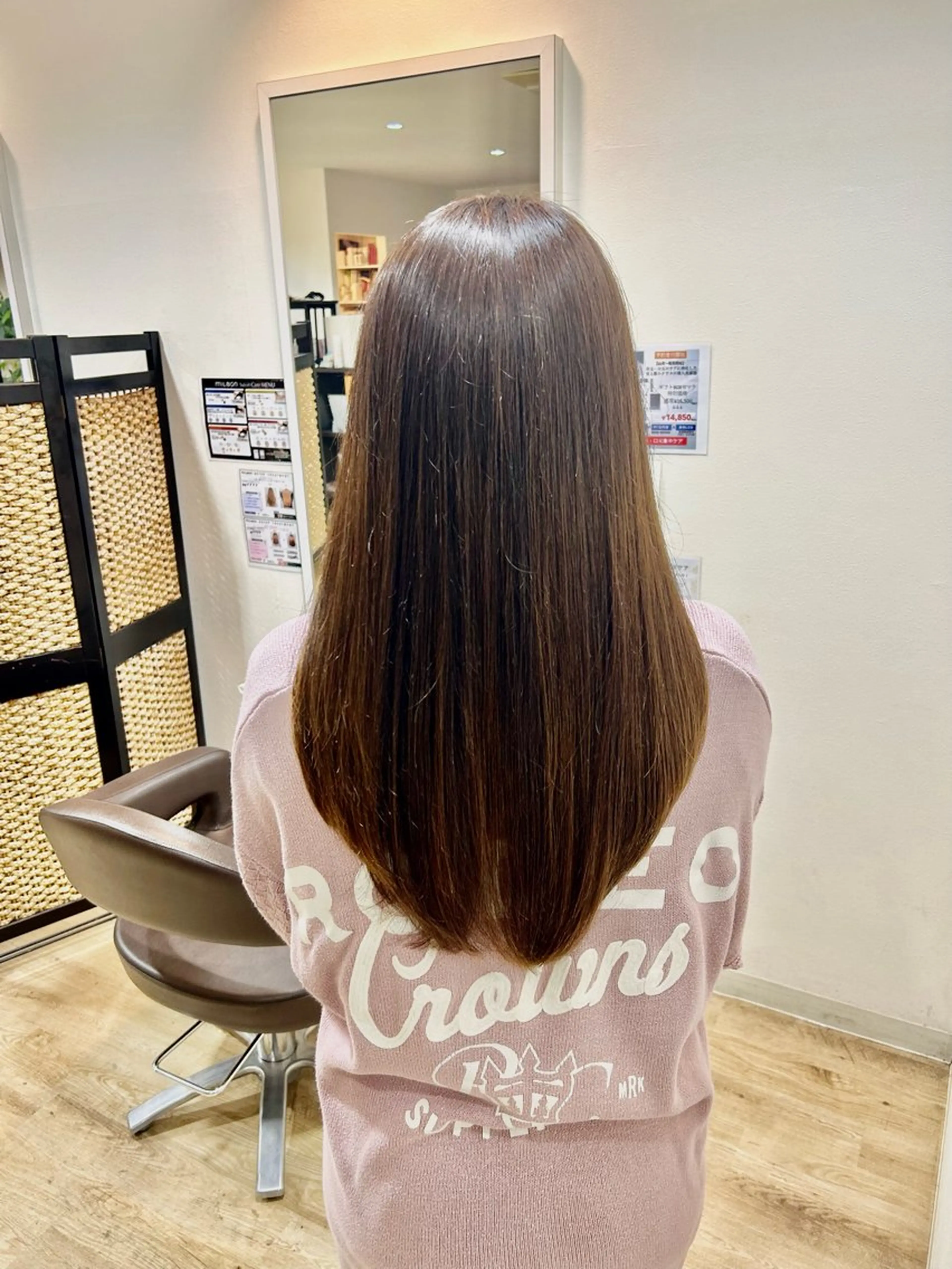 ロング レイヤーカット カット ヘアカラー トリートメント ボブ/ショートボブ/ 縮毛矯正/吉川清保のヘアスタイル