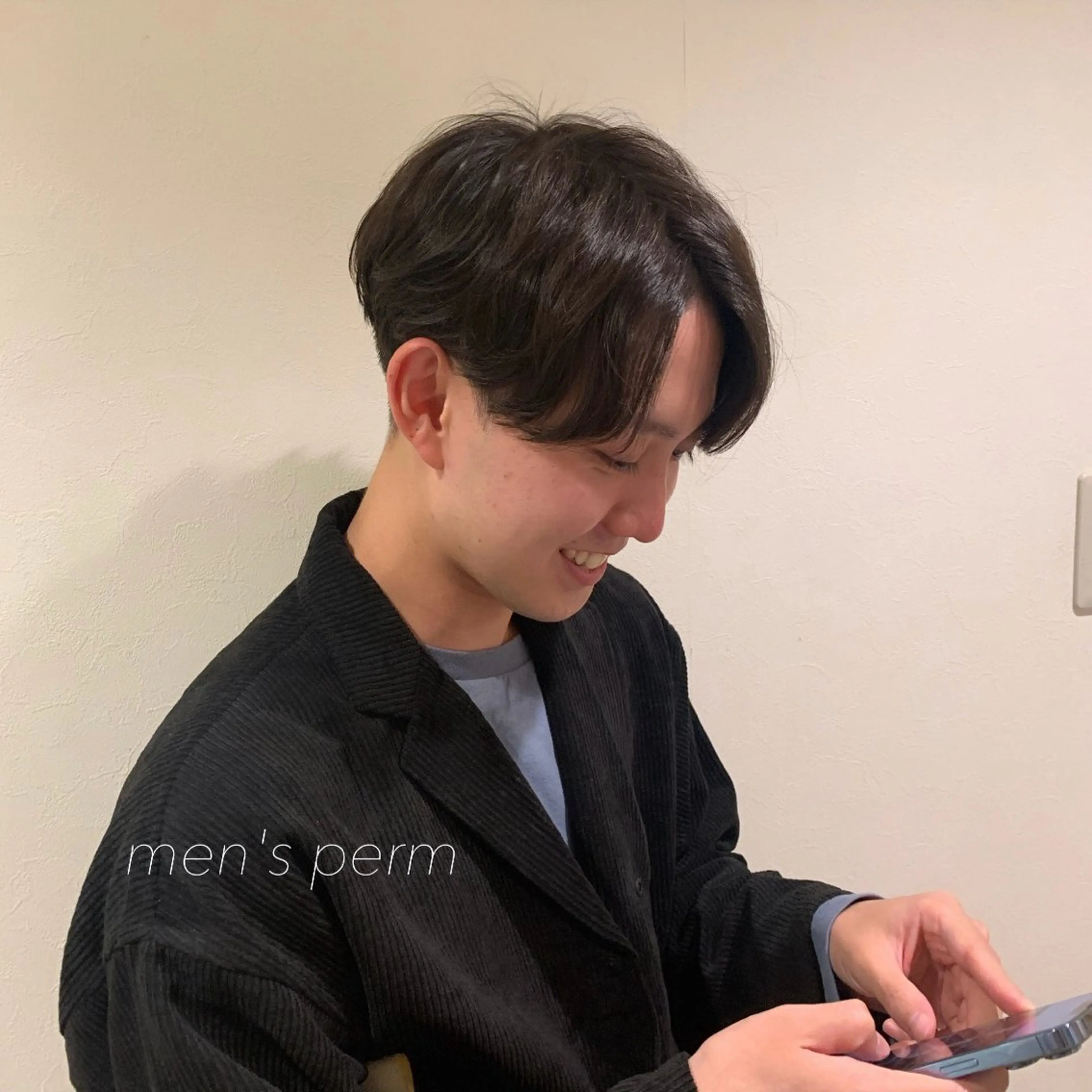 パーマ メンズ マッシュ メンズパーマ ニュアンスパーマ GO TODAY 原宿本店所属・似合わせカット得意 💛RENA💛のヘアスタイル