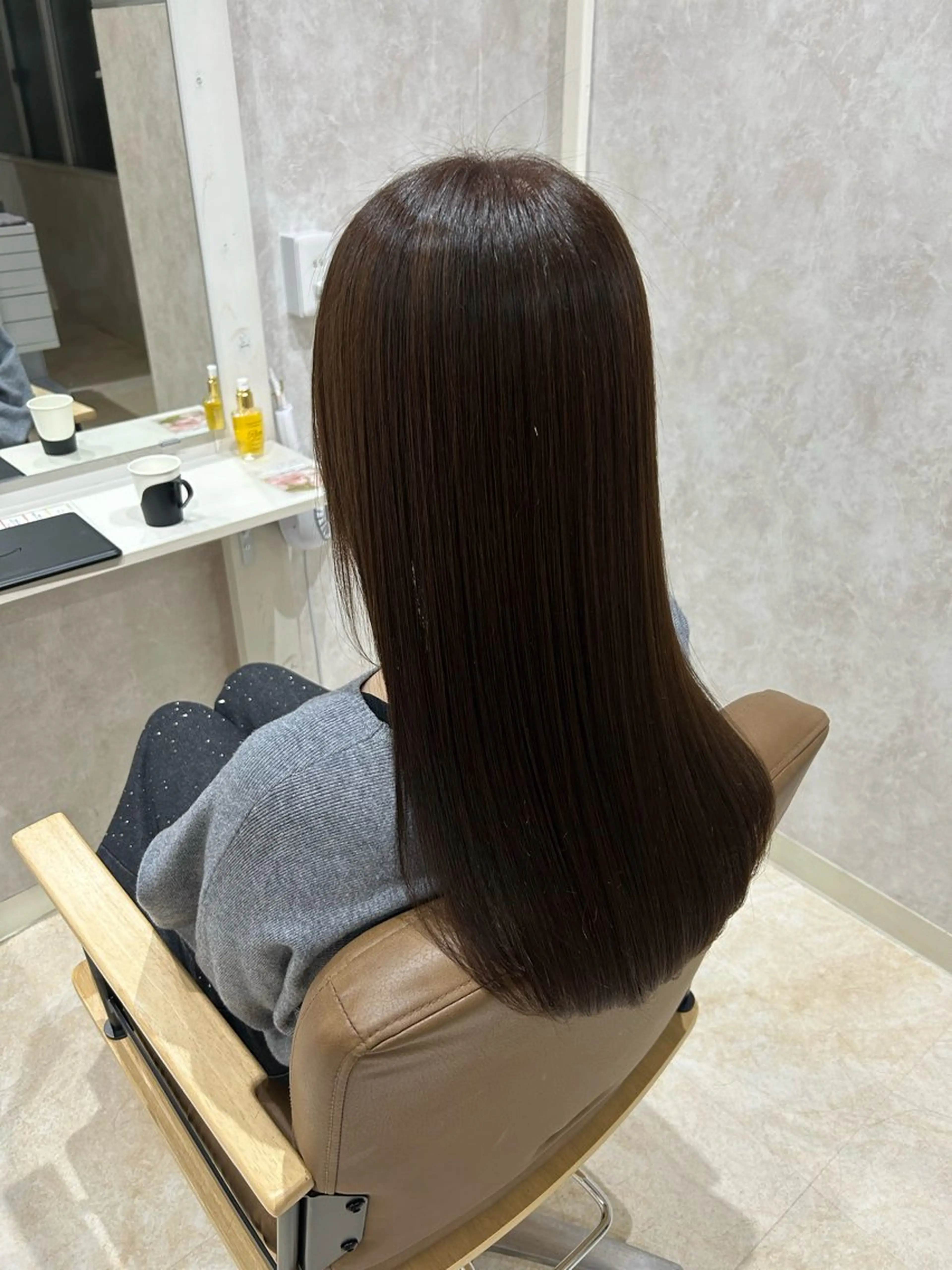 セミロング カラー ヘアカラー トリートメント 💙まこと💙艶々 カラー(Rico)のヘアスタイル