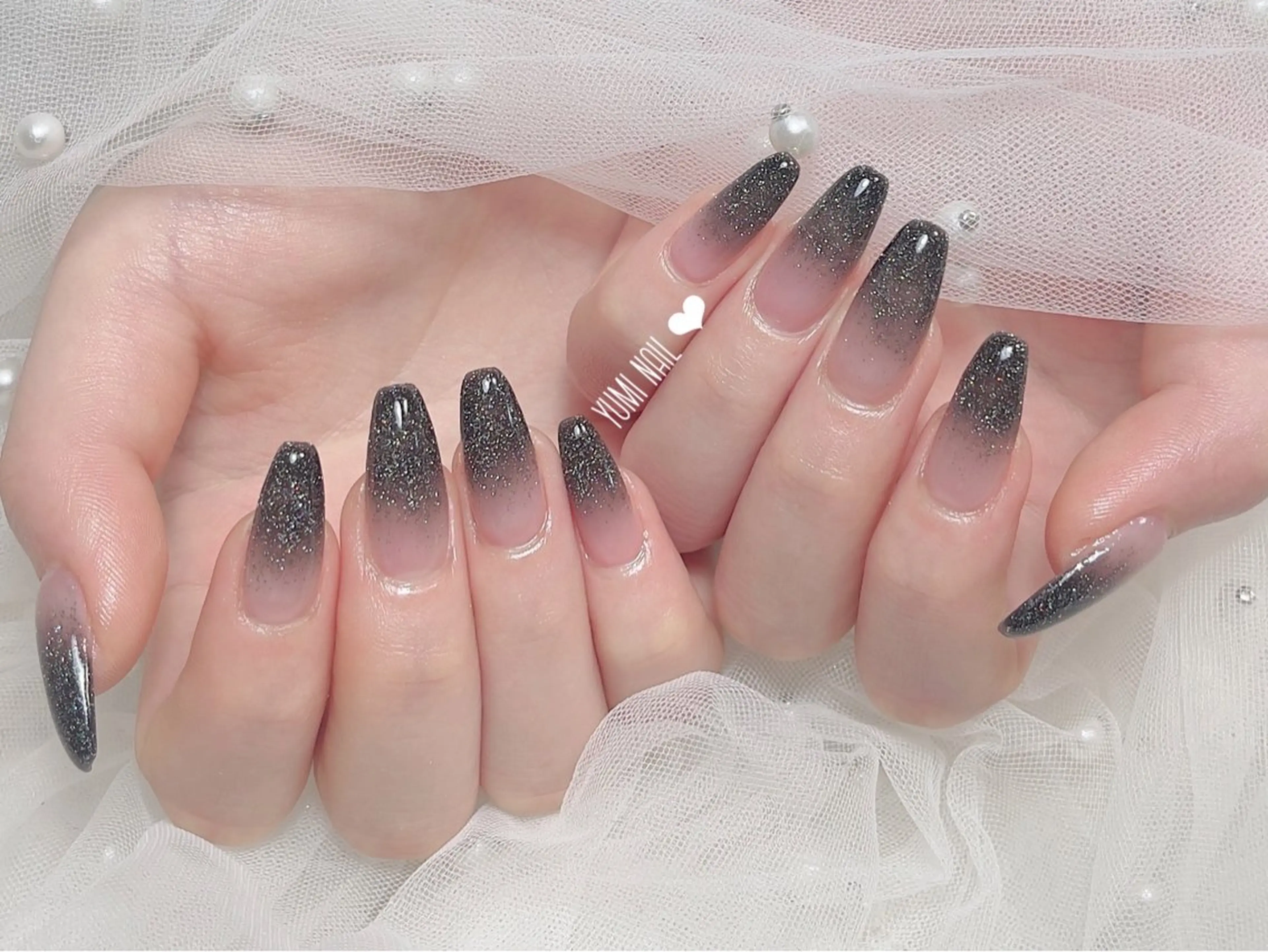 ネイル ハンドネイル 𝐲𝐮𝐦𝐢🎀 デザイン長さ出し専門のネイルデザイン