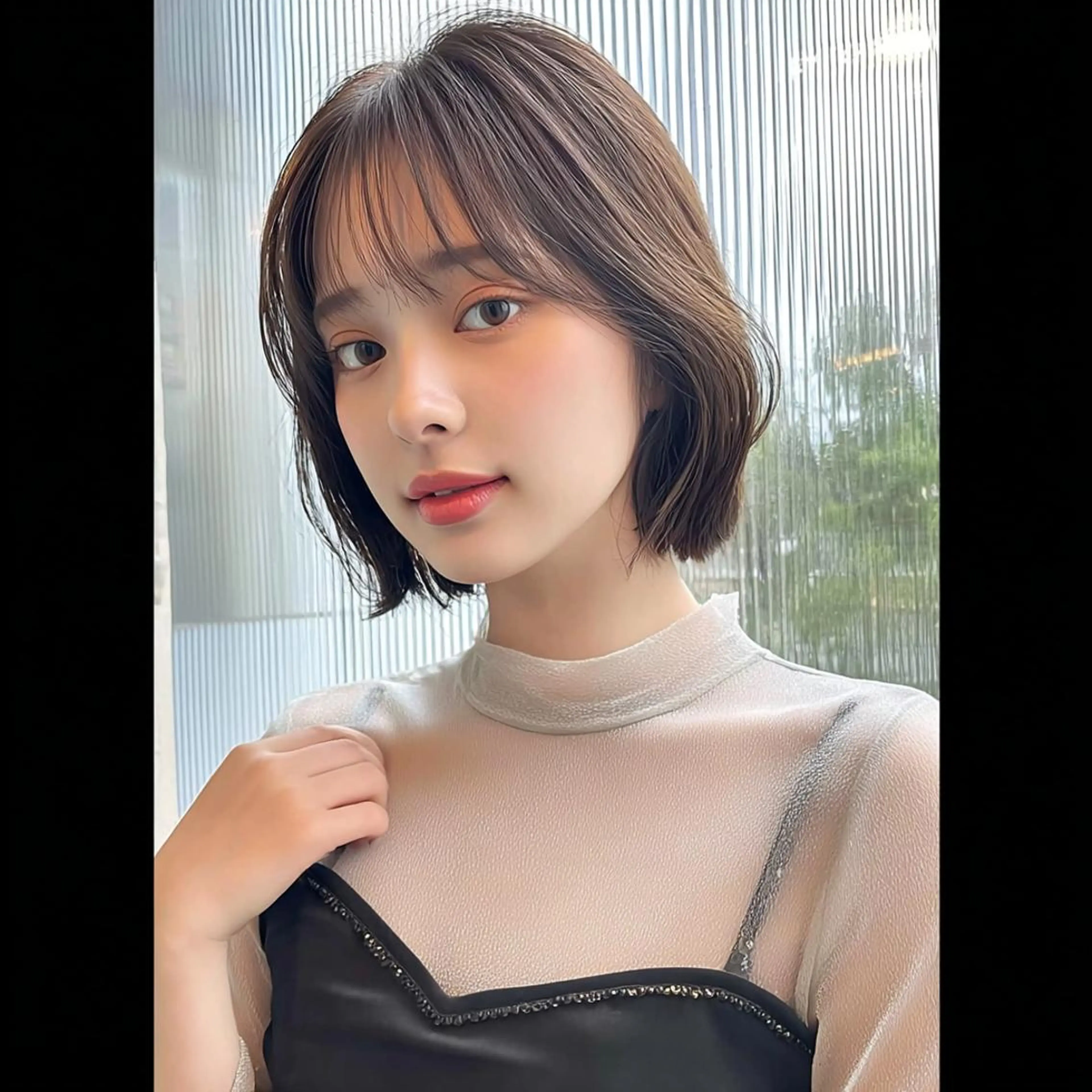 セミロング セミロングパーマ ボブ 髪質改善 縮毛矯正 トリートメント カット ヘアカラー 三宅 昌太のヘアスタイル