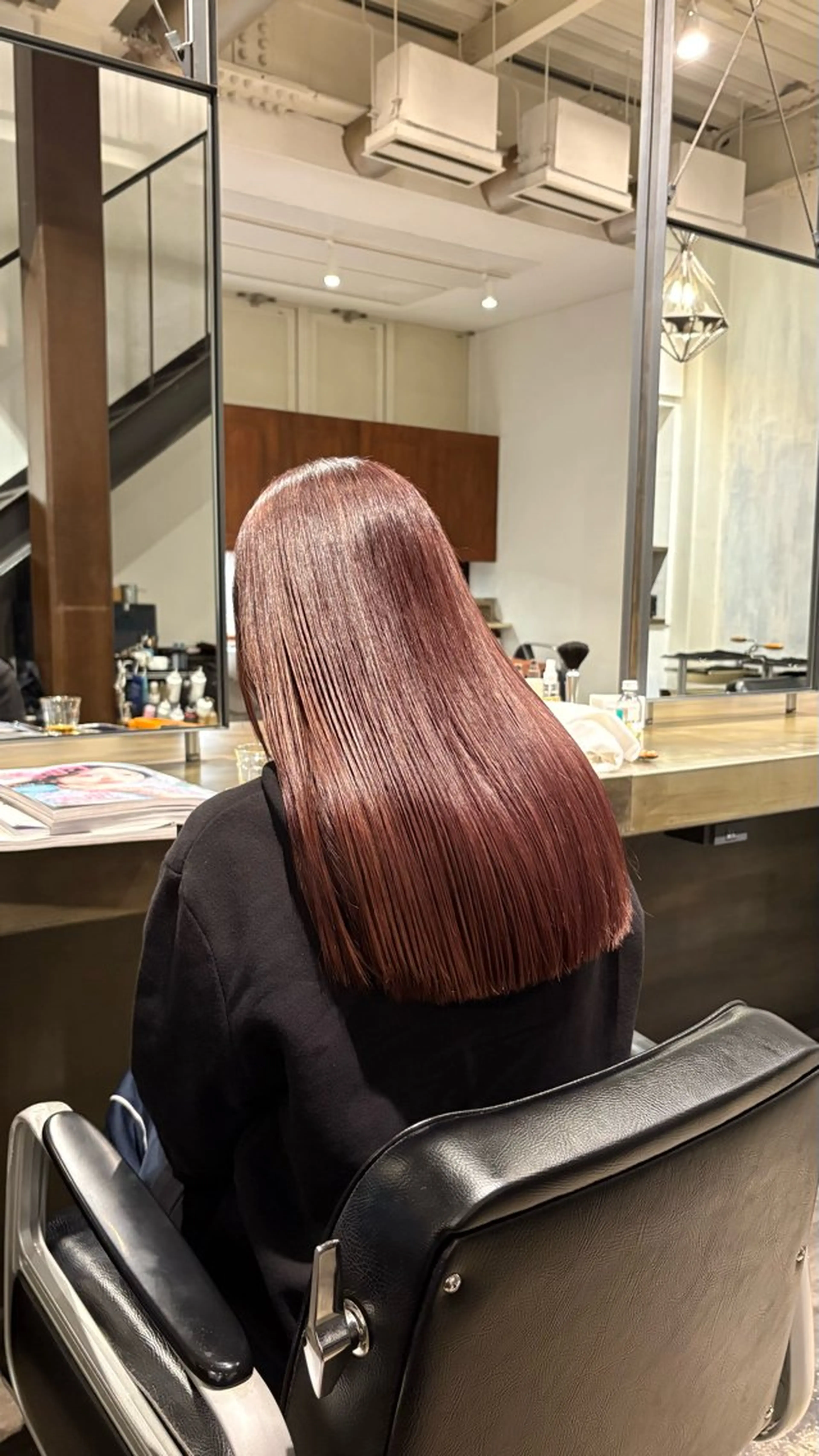 ロング カラー ブラウンカラー ピンクカラー ピンクブラウン ecru所属・RINTO/ ecru 北浦和のヘアスタイル