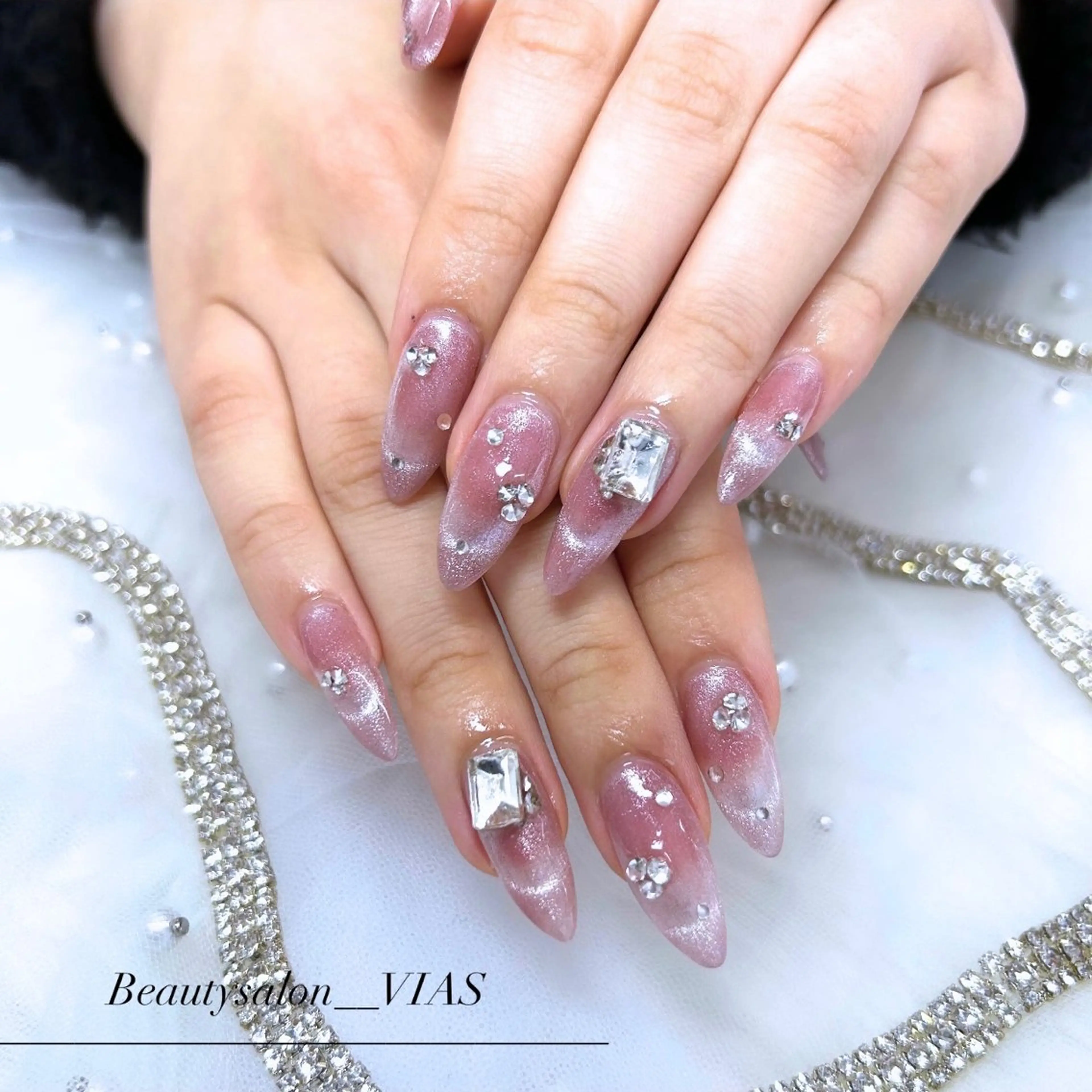 【チップ】オフあり10本長さ出しマグ/フラッシュ/ミラー アシメ可💅🏻💞の写真