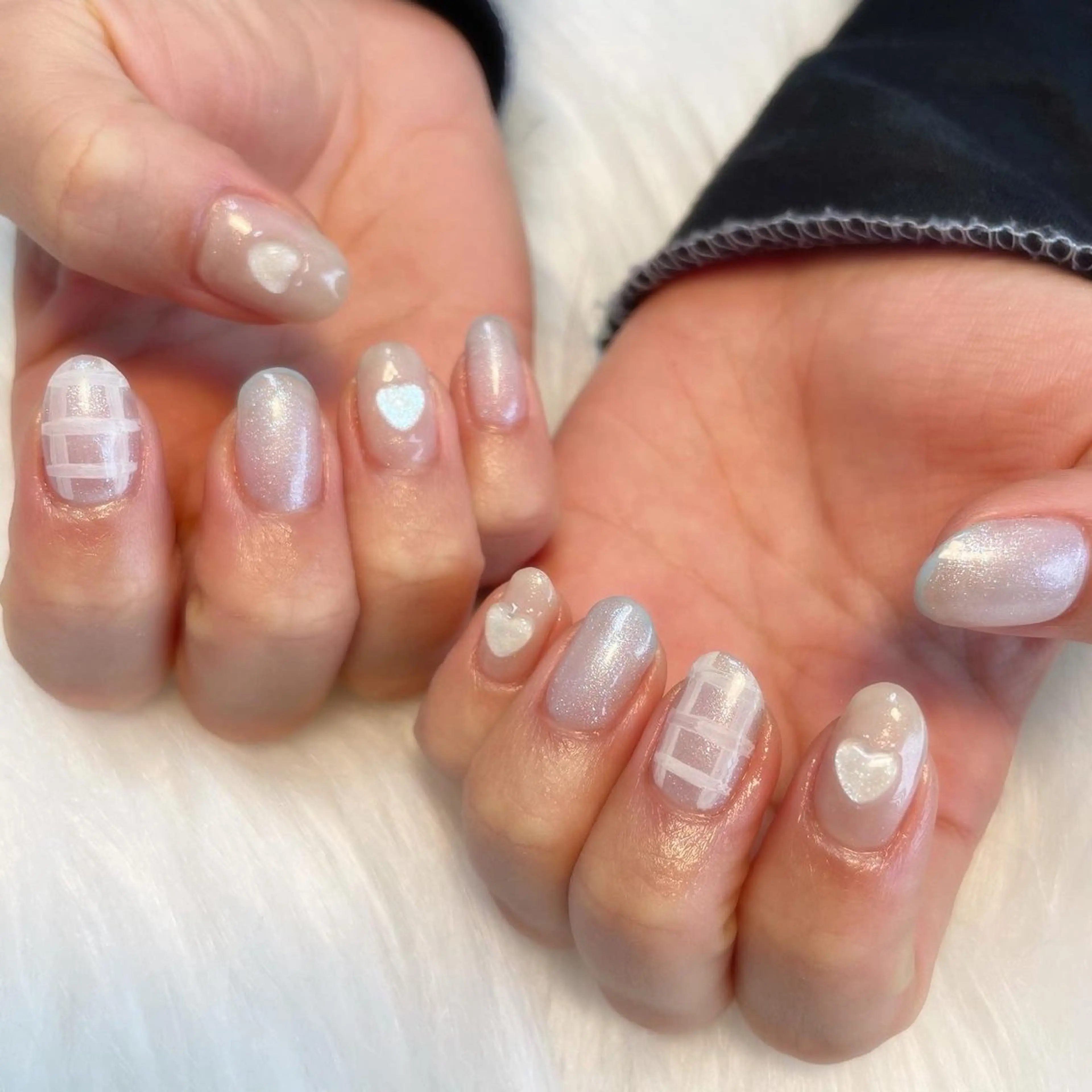 ネイル ハンドネイル ゴテゴテ💙ワンホン リオナのネイルデザイン